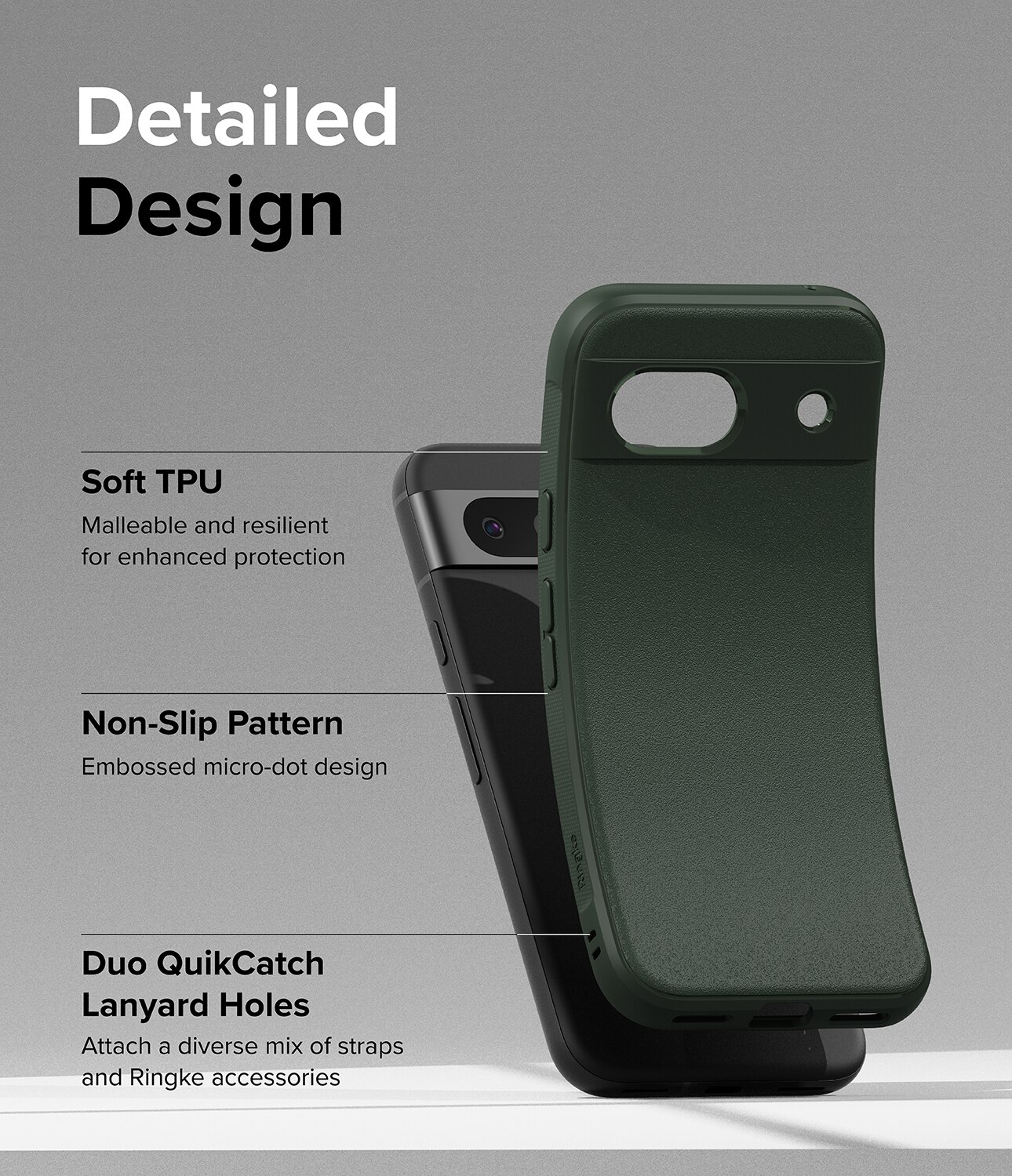 Coque Onyx Google Pixel 8a, Dark Green