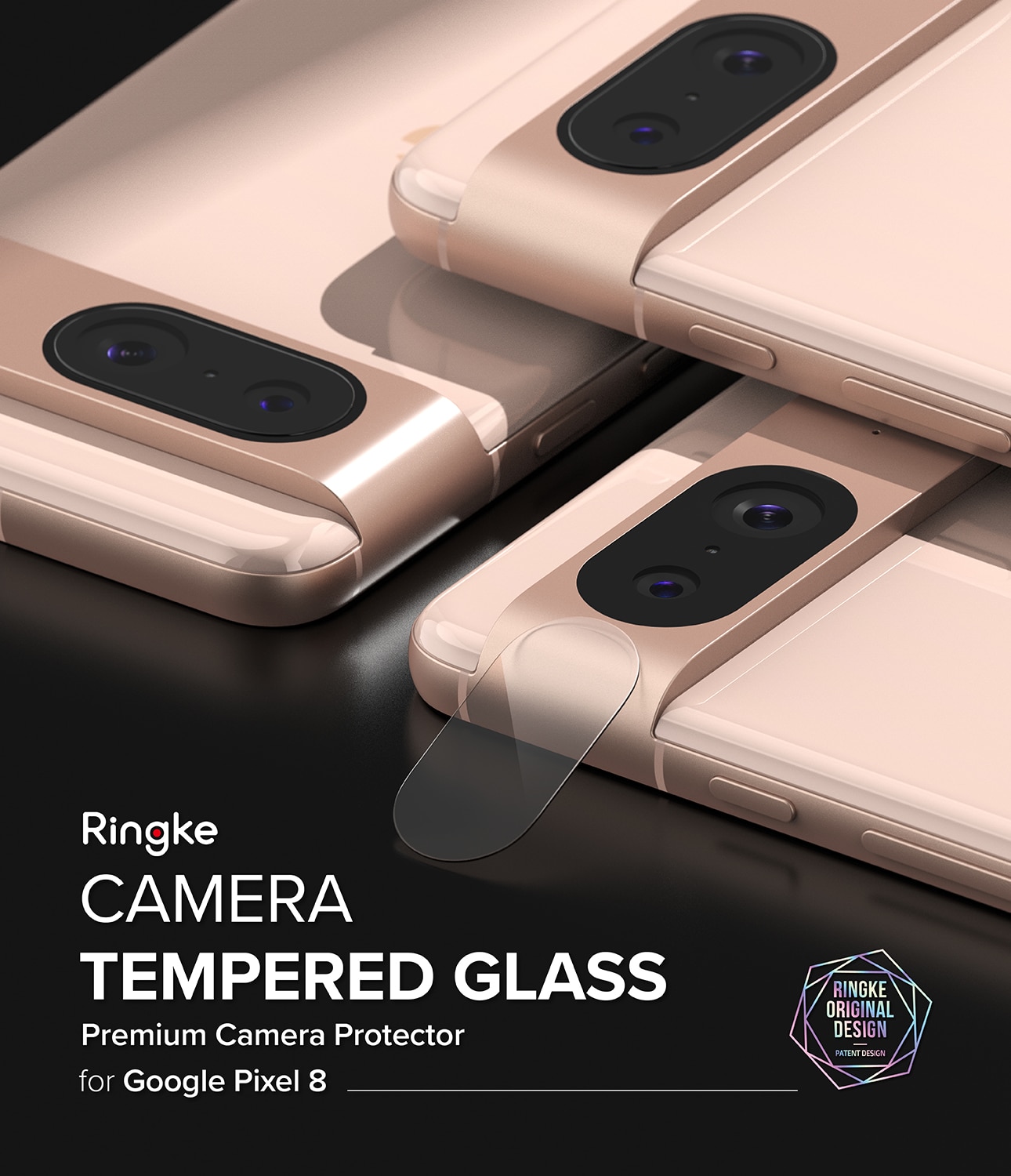 Camera Protector Glass (3-pack) Google Pixel 8 Transparent