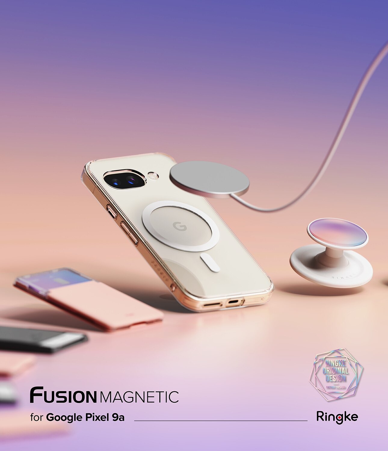 Coque Fusion Magnetic Google Pixel 9a Transparent