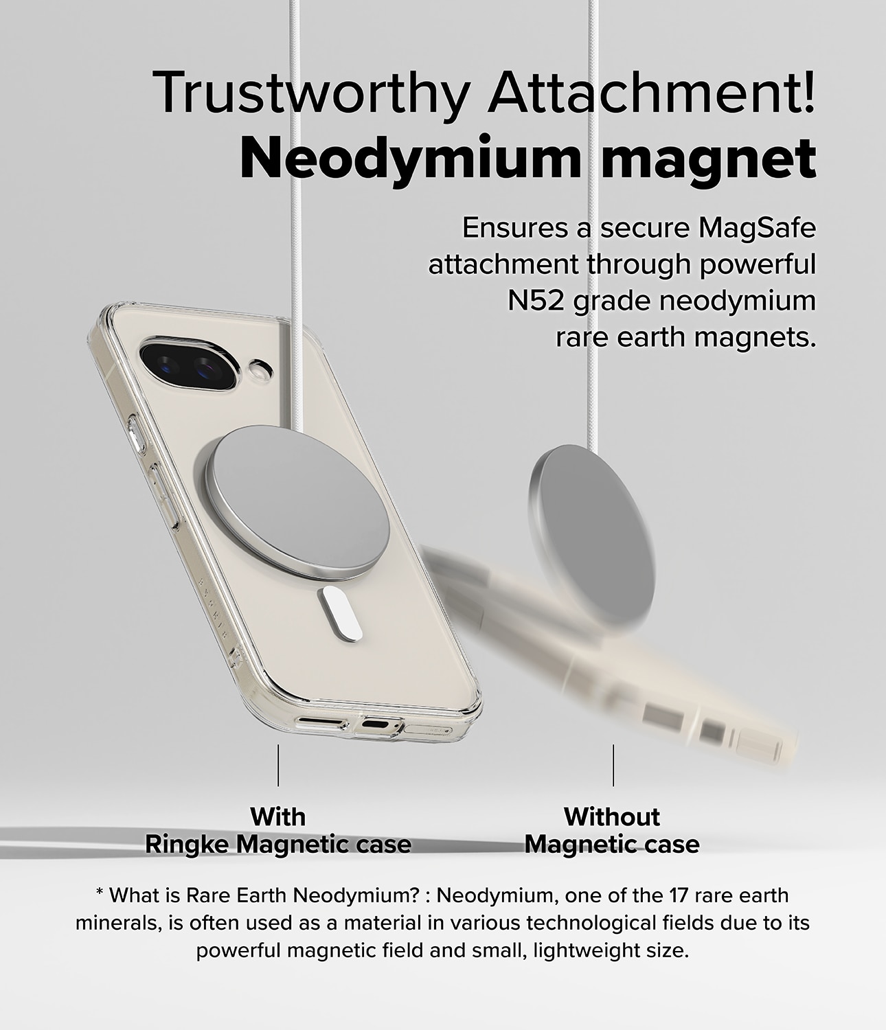 Coque Fusion Magnetic Google Pixel 9a Transparent