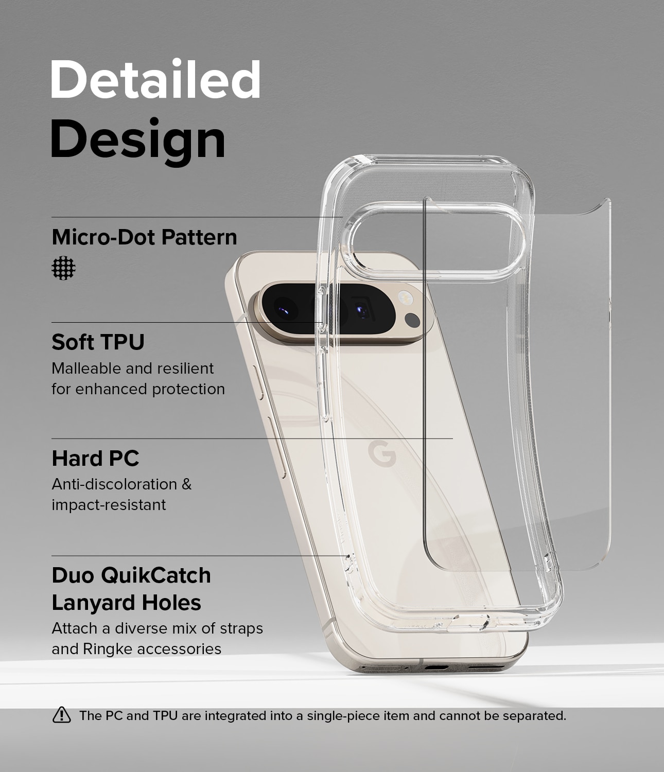 Coque Fusion Google Pixel 9, Transparent