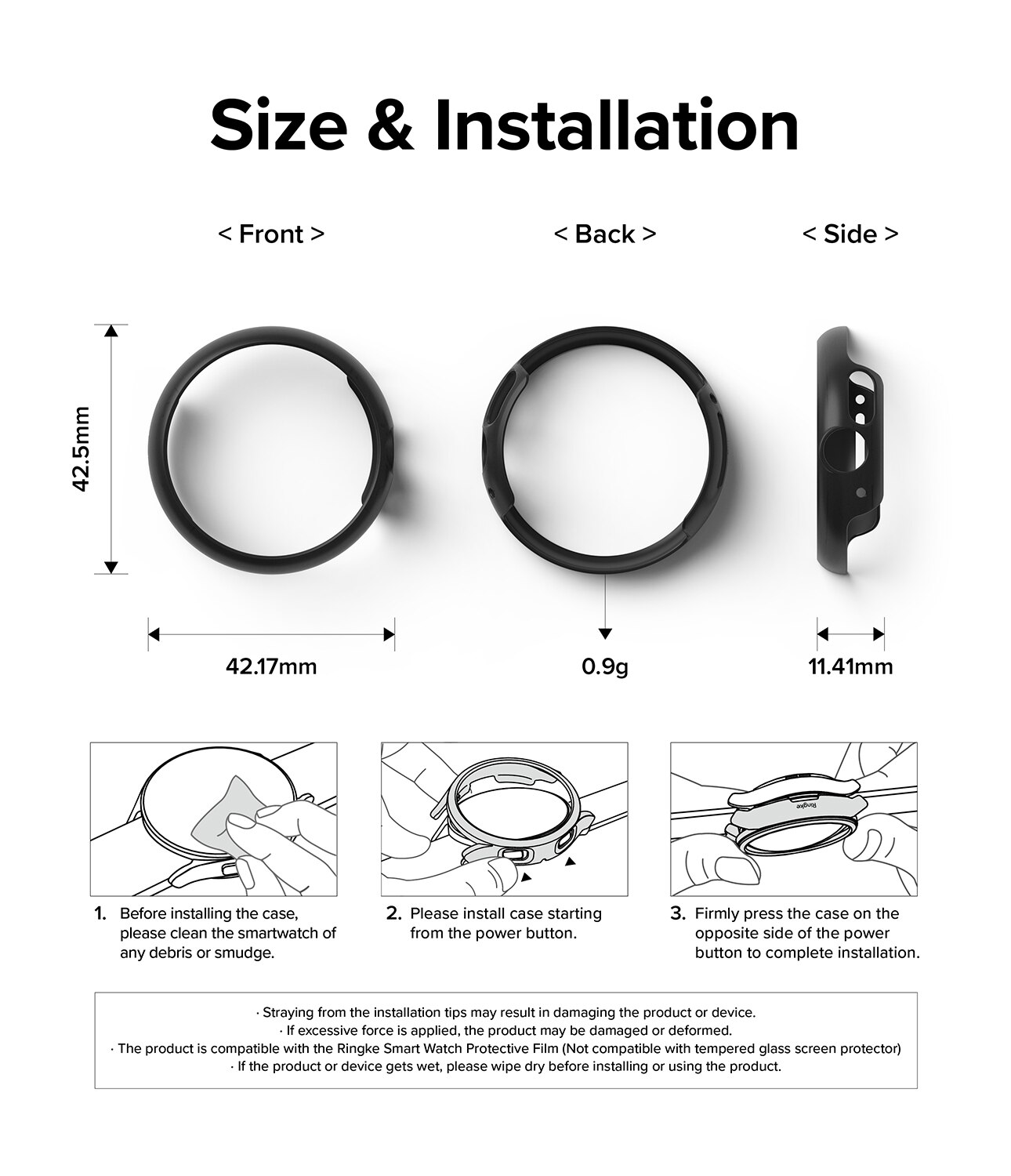 Coque Slim (2 pièces) Google Pixel Watch, Multi-couleur / motif
