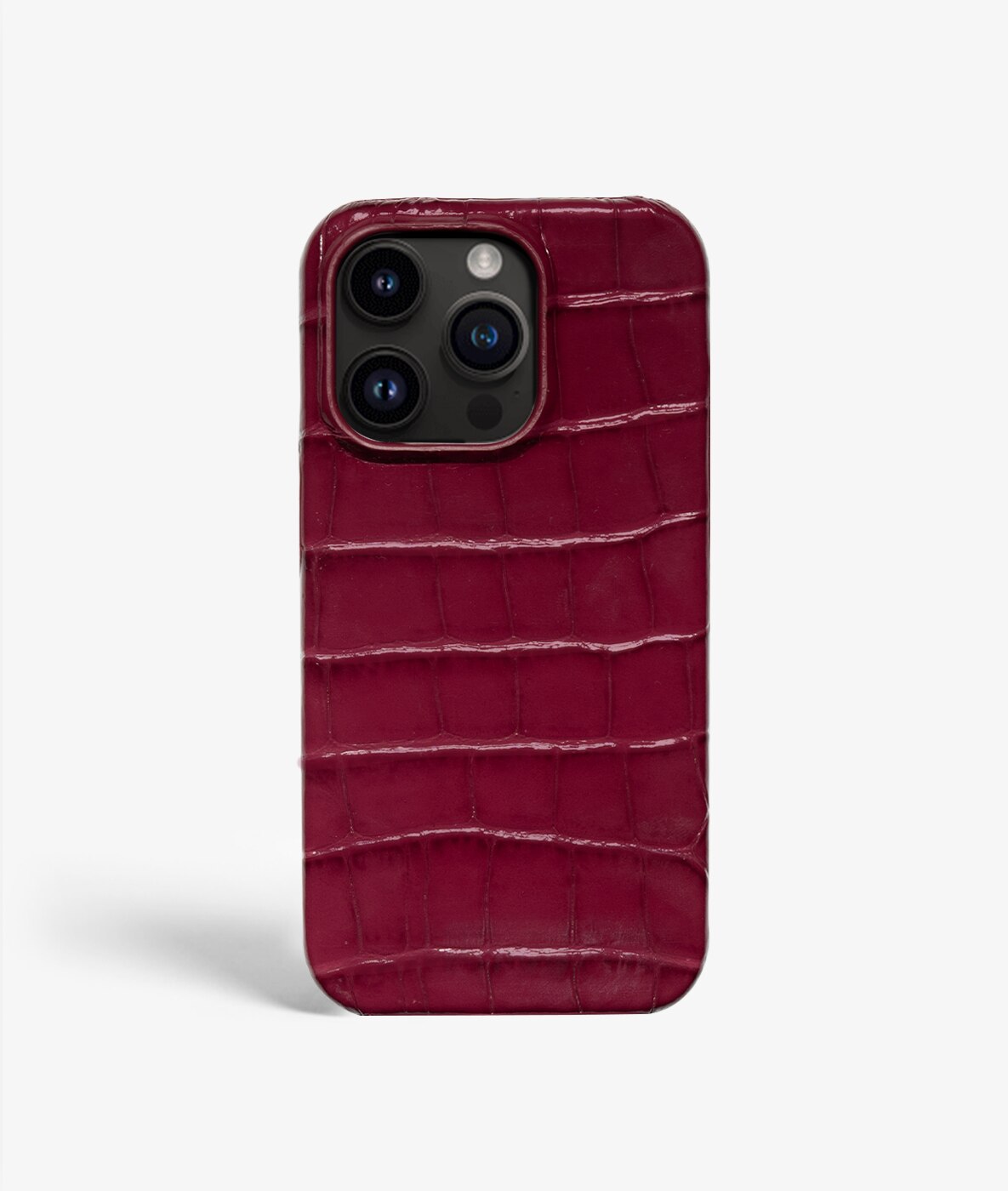 Coque iPhone 14 Pro Croco Rouge