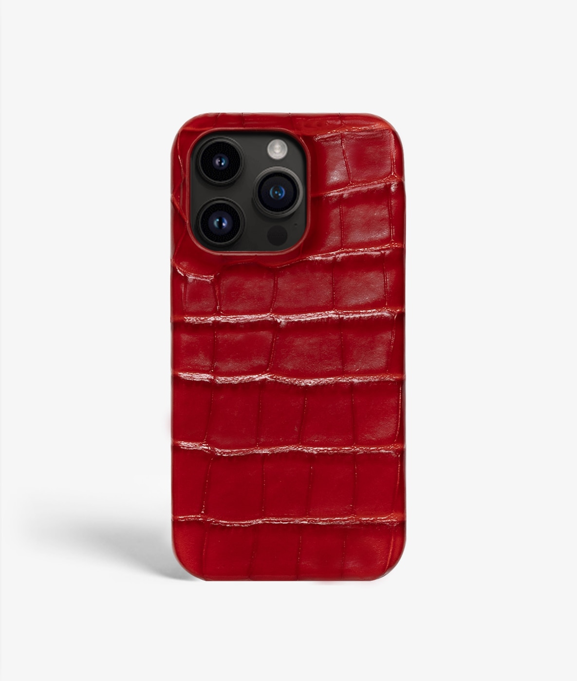 Coque iPhone 14 Pro Croco Rouge