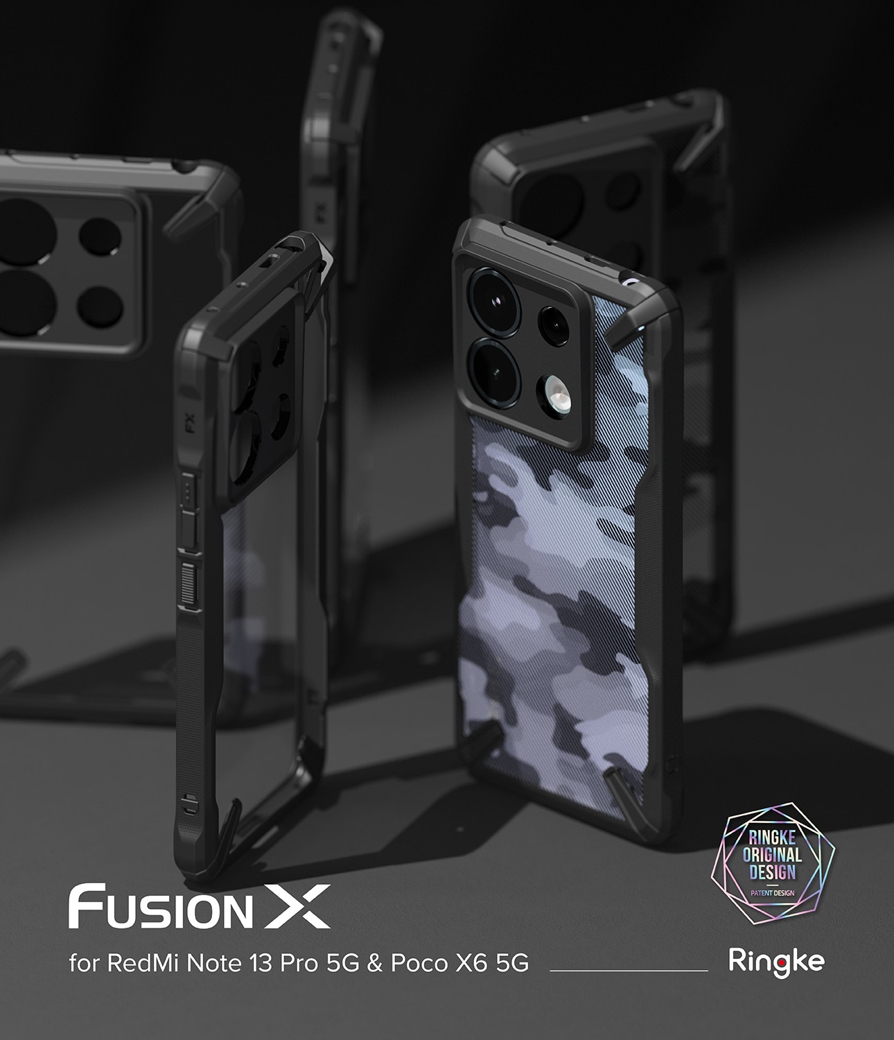 Coque Fusion X Xiaomi Redmi Note 13 Pro, Noir