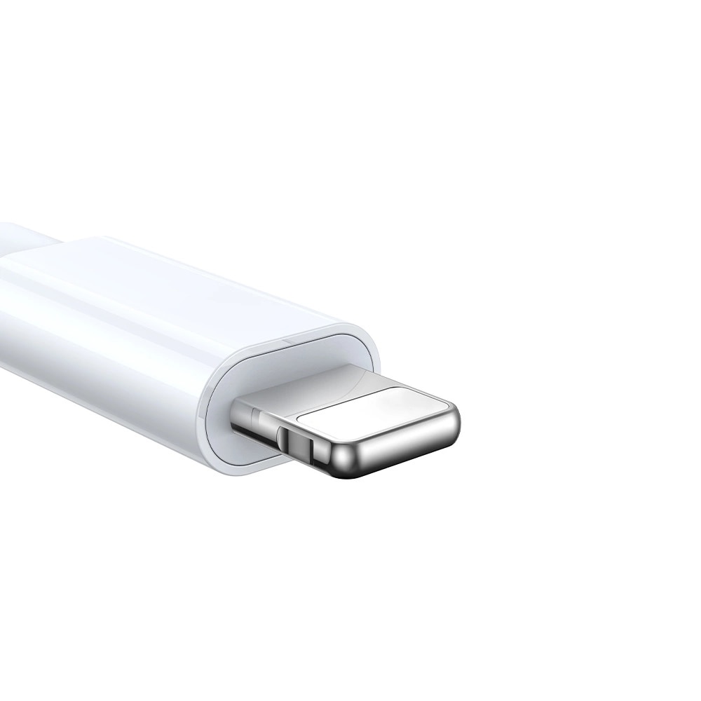 Câble 3-in-1 USB-A -> 2x Lightning + Chargeur magnétique, blanc (S-IW007)