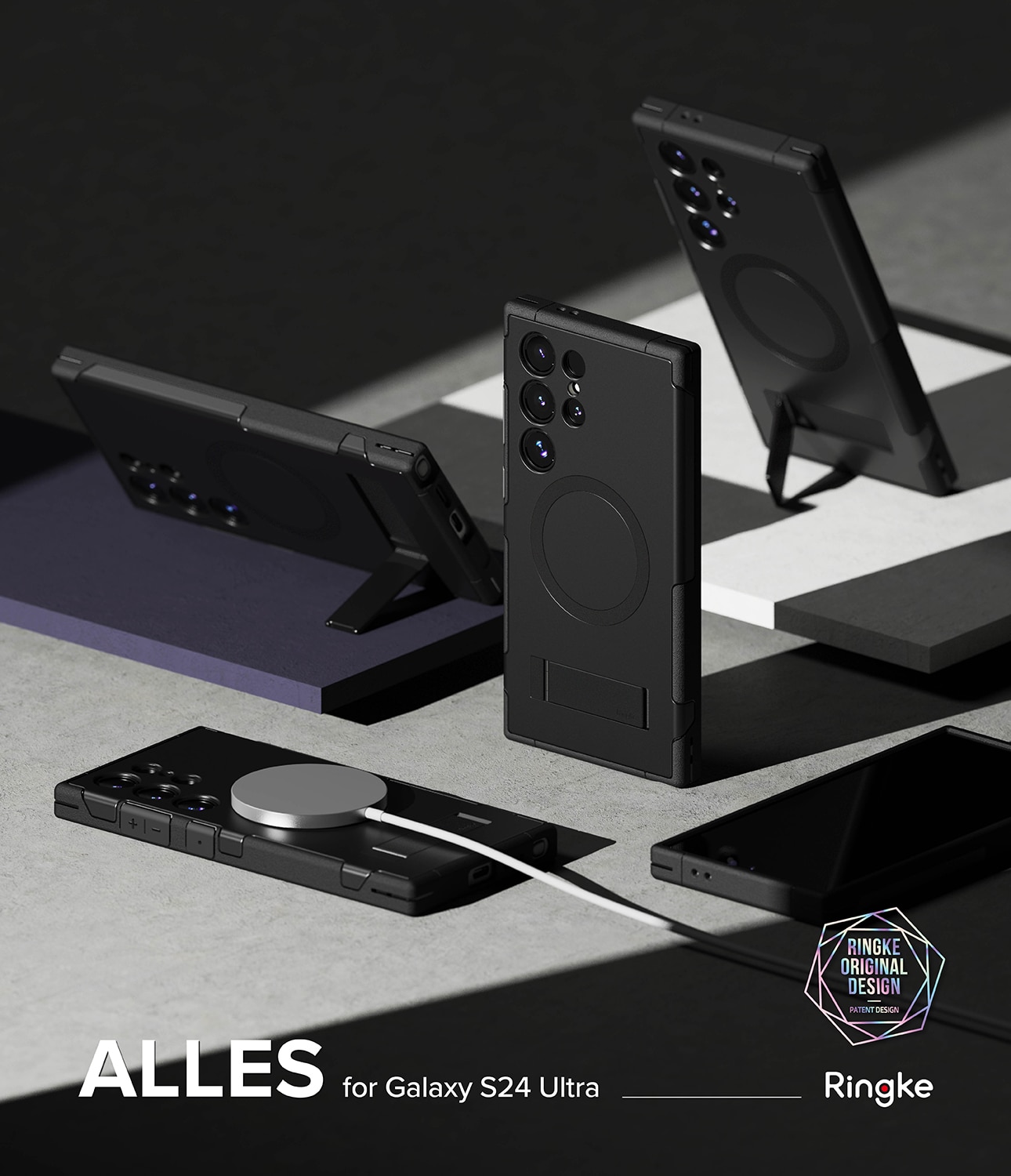 Alles Magnetic Coque Samsung Galaxy S24 Ultra, noir