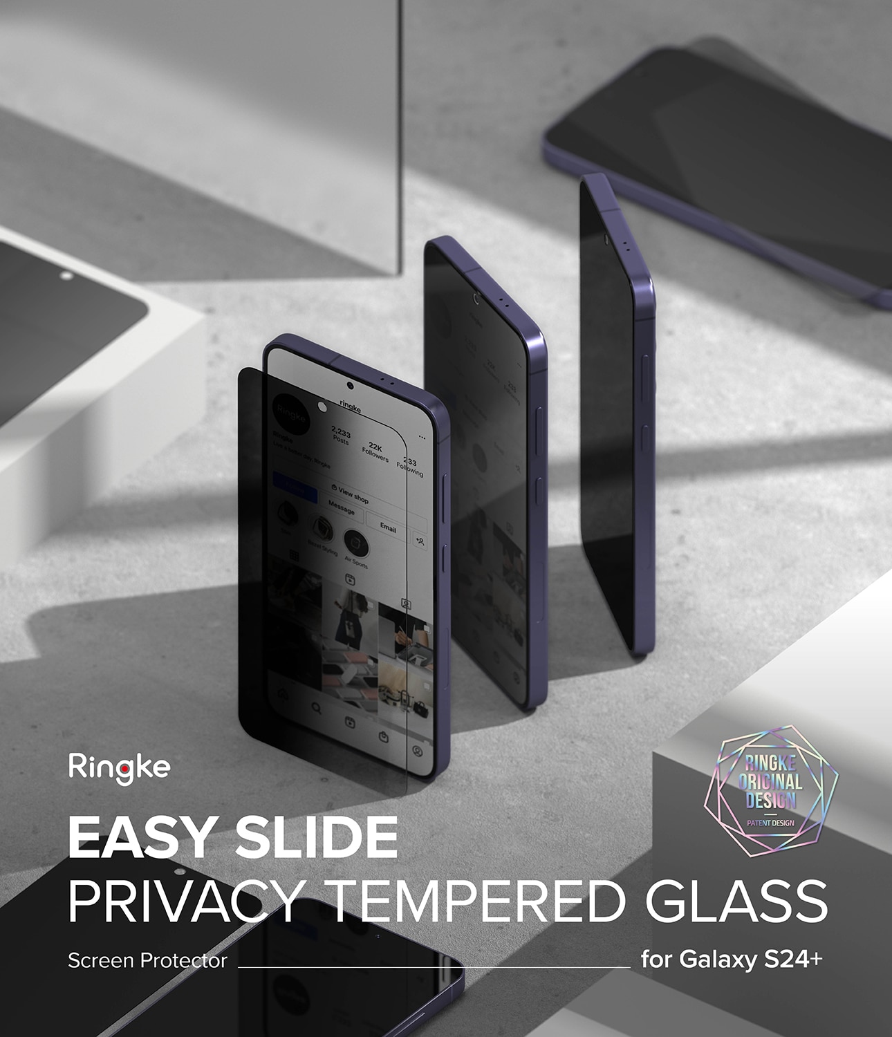 Easy Slide Privacy Glass (2 pièces) Samsung Galaxy S24 Plus