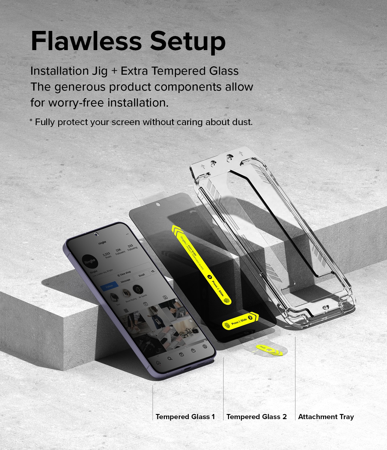 Easy Slide Privacy Glass (2 pièces) Samsung Galaxy S24