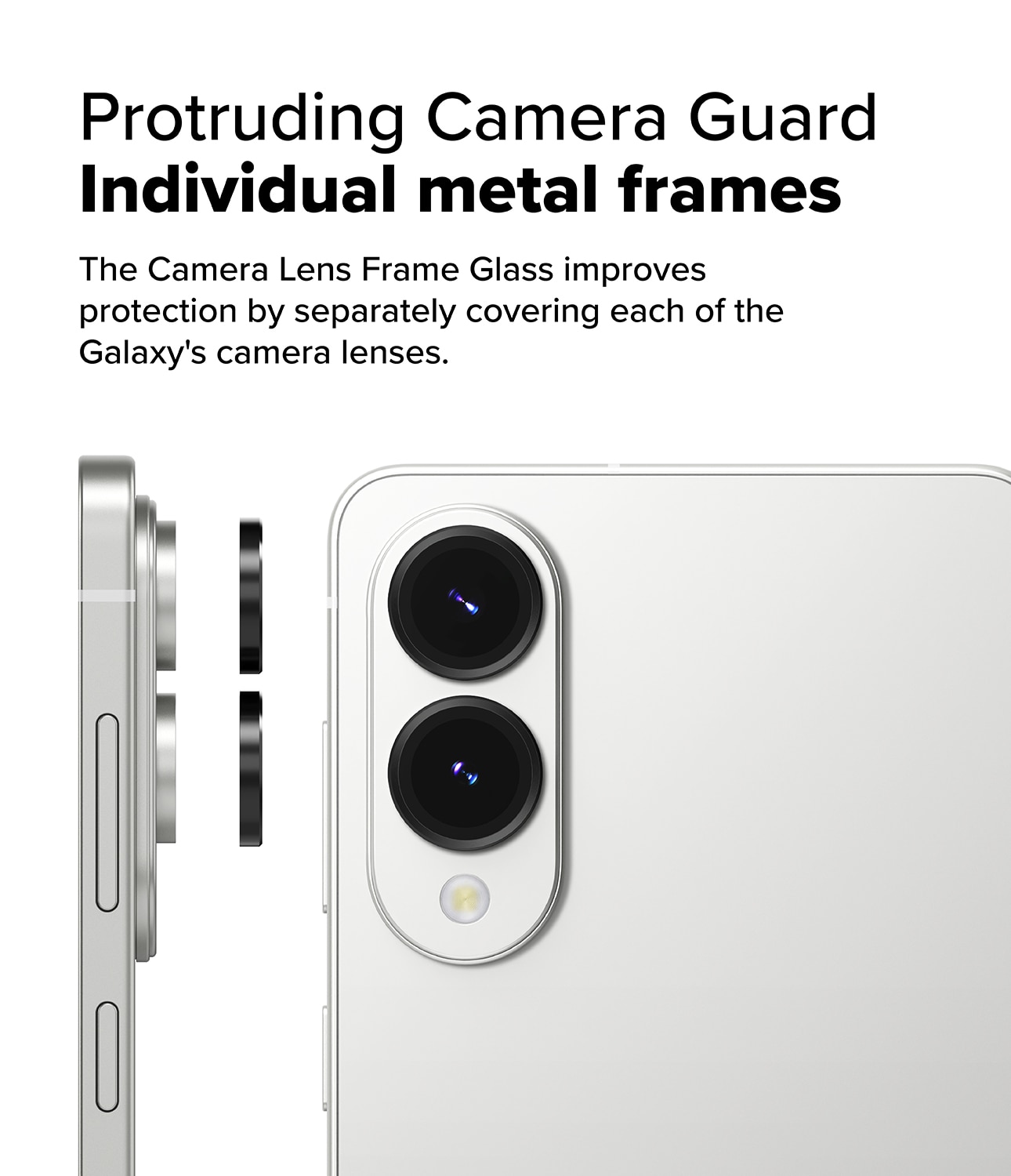 Camera Lens Frame Glass (2 pièces) Samsung Galaxy S25 Edge Black