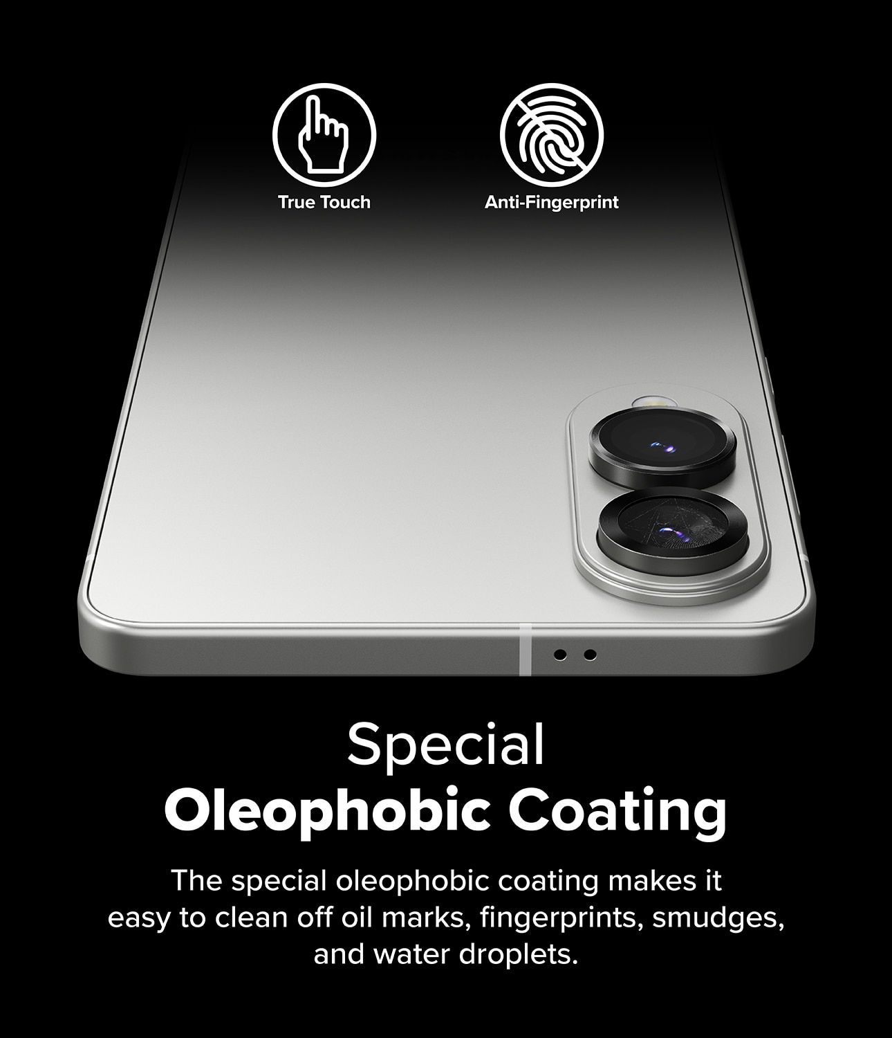 Camera Lens Frame Glass (2 pièces) Samsung Galaxy S25 Edge Black