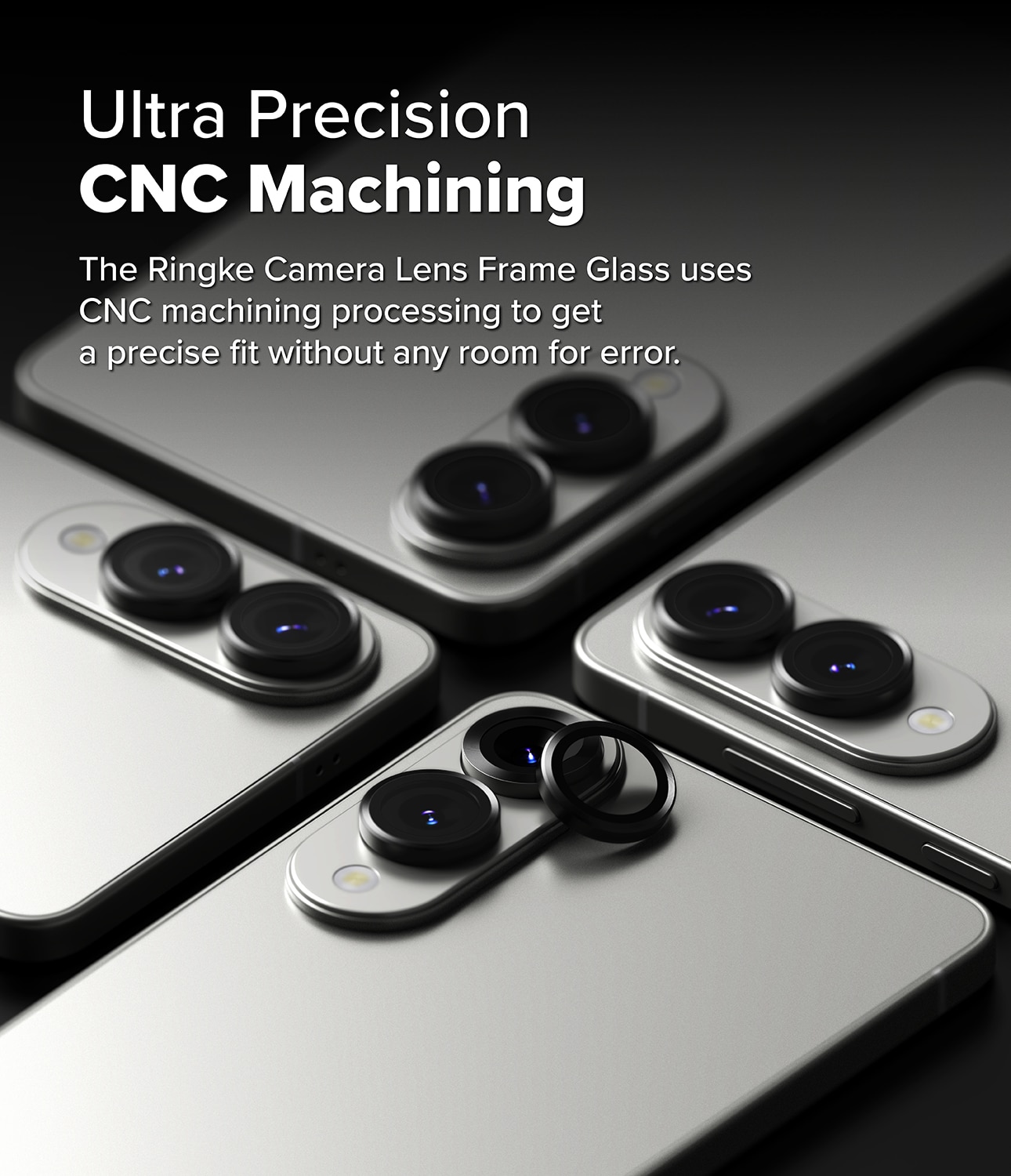 Camera Lens Frame Glass (2 pièces) Samsung Galaxy S25 Edge Black