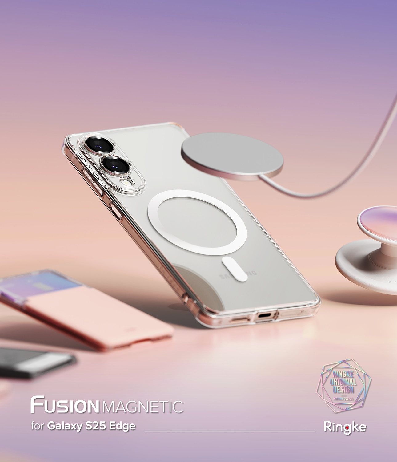 Coque Fusion Magnetic Samsung Galaxy S25 Edge Transparent