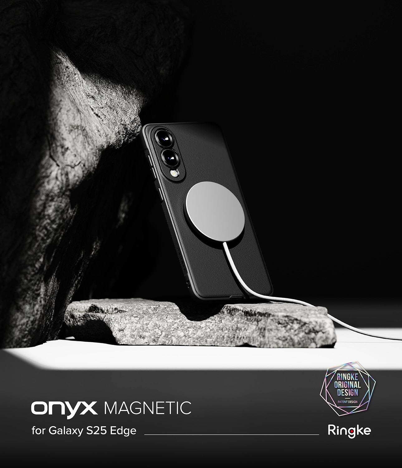 Coque Onyx Magnetic Samsung Galaxy S25 Edge, Black