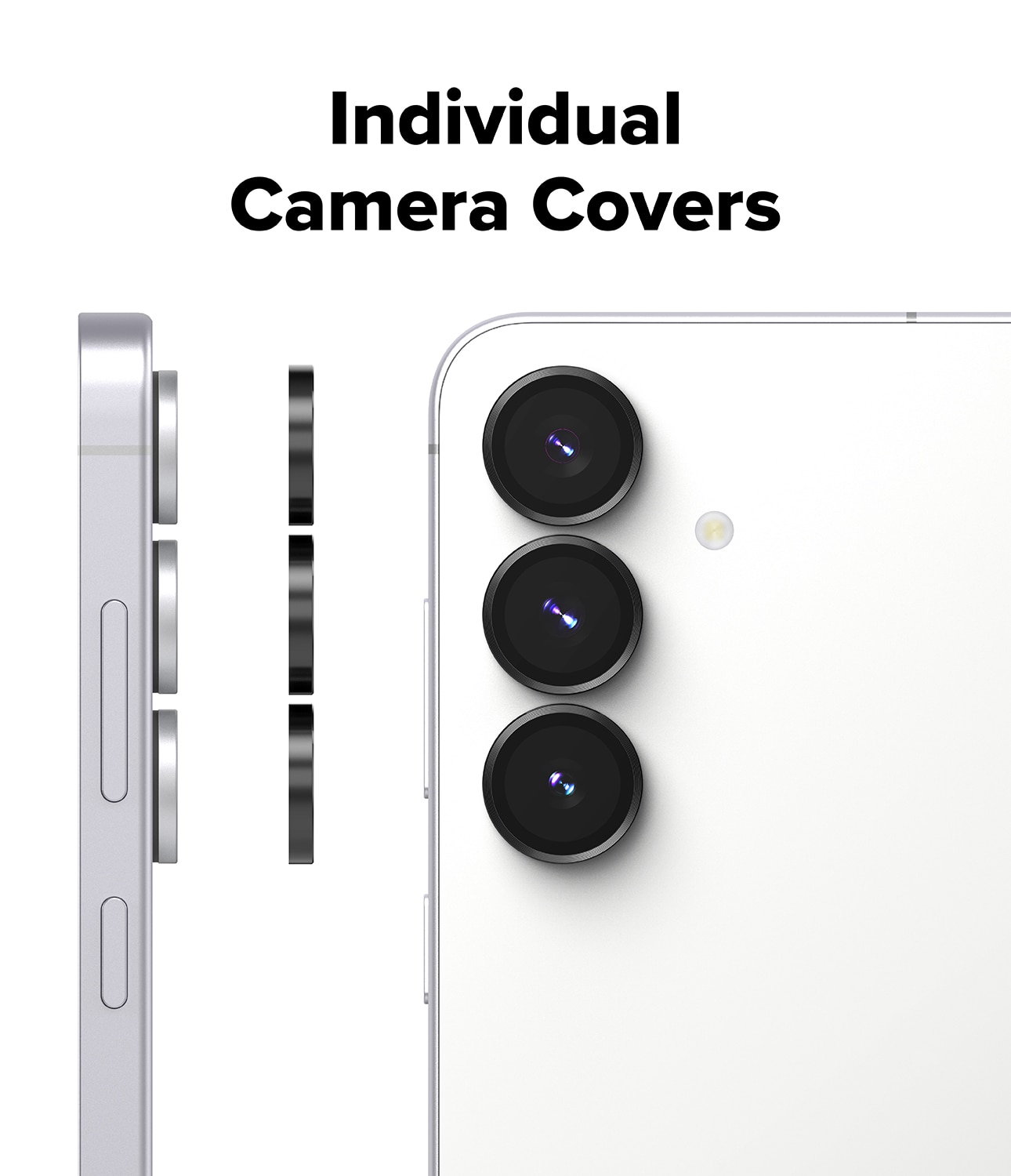 Camera Lens Frame Glass (2 pièces) Samsung Galaxy S25 FE Black