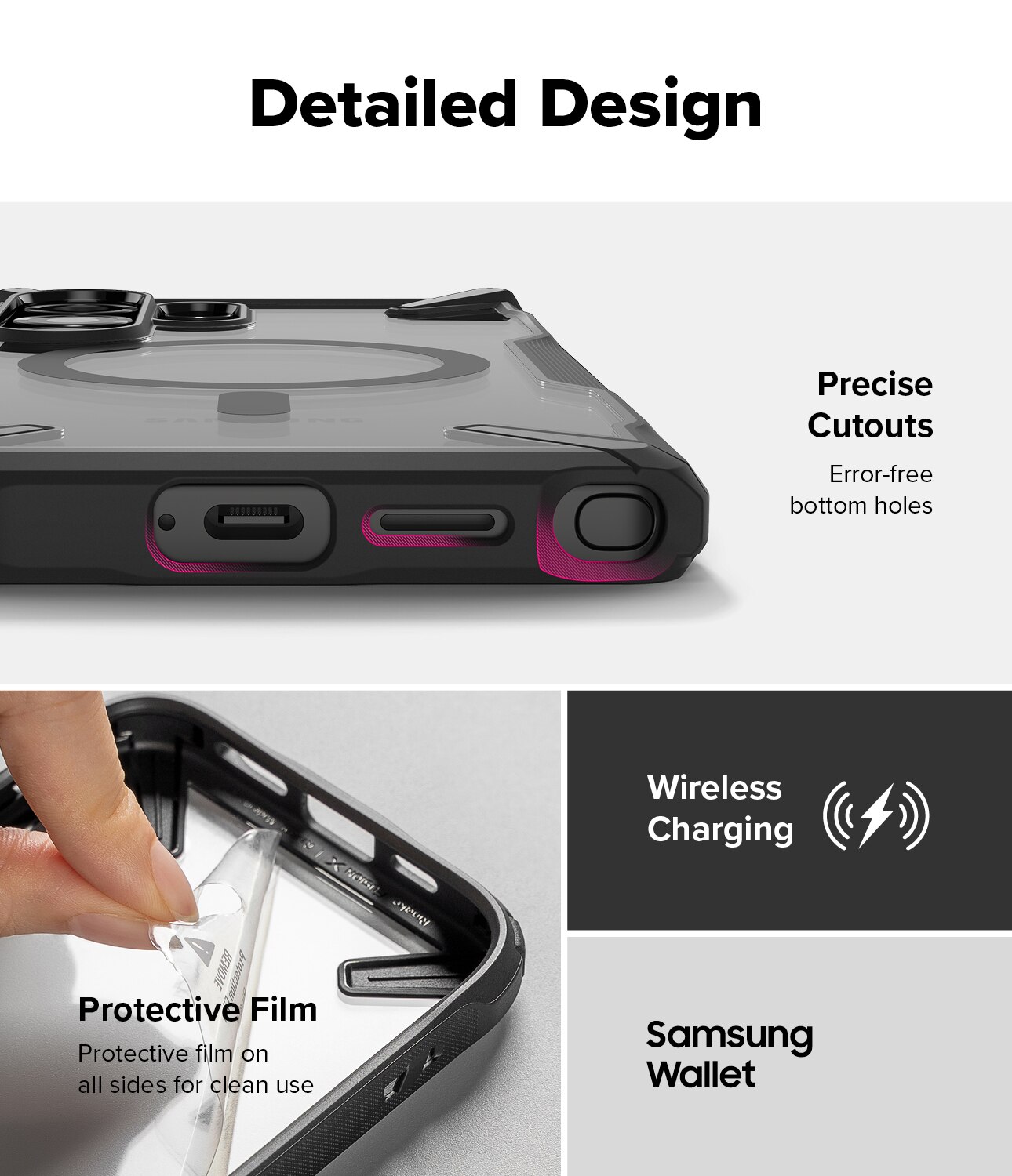 Coque Fusion X Magnetic MagSafe Samsung Galaxy S25 Ultra, Matte Black