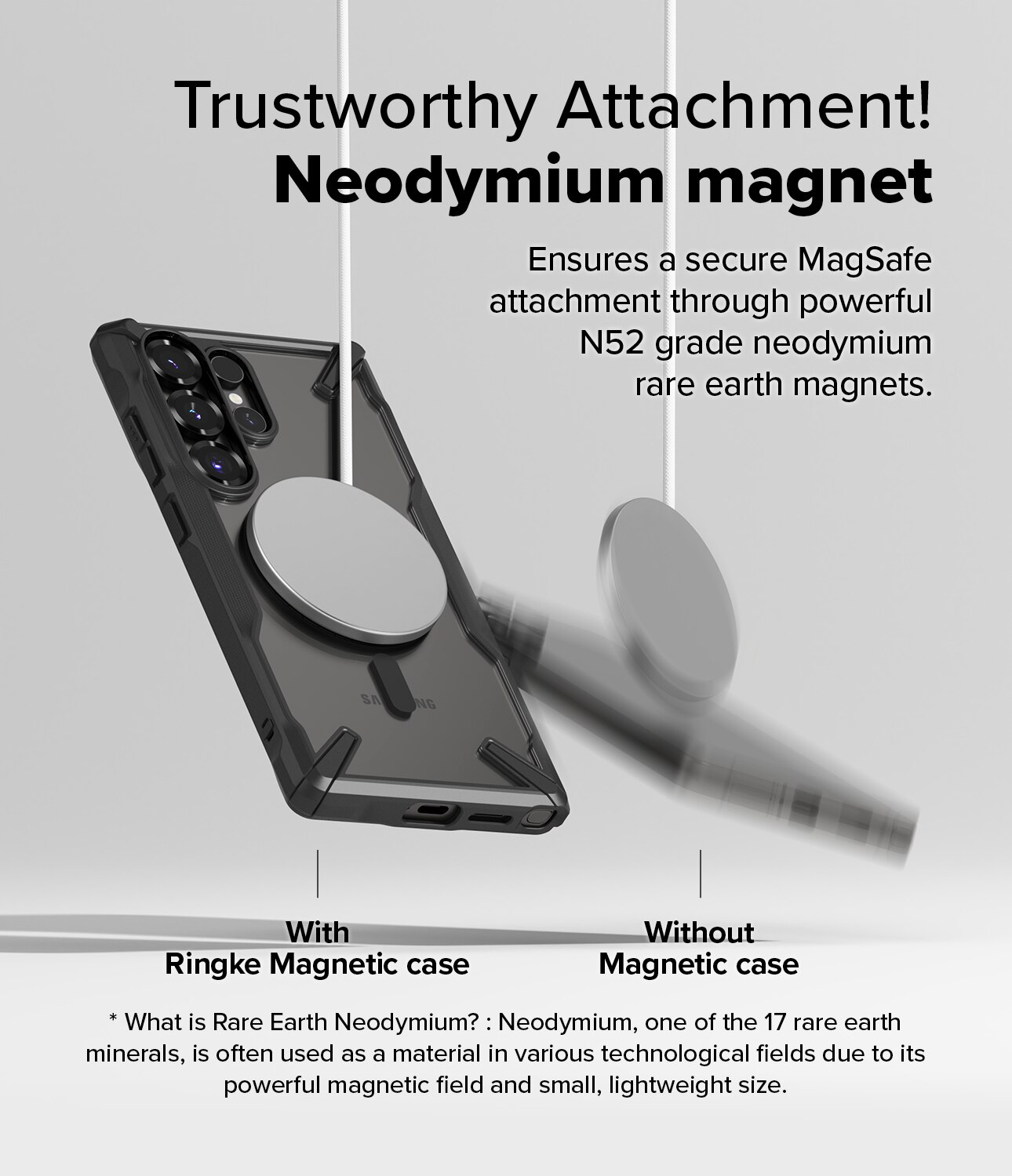 Coque Fusion X Magnetic MagSafe Samsung Galaxy S25 Ultra, Matte Black