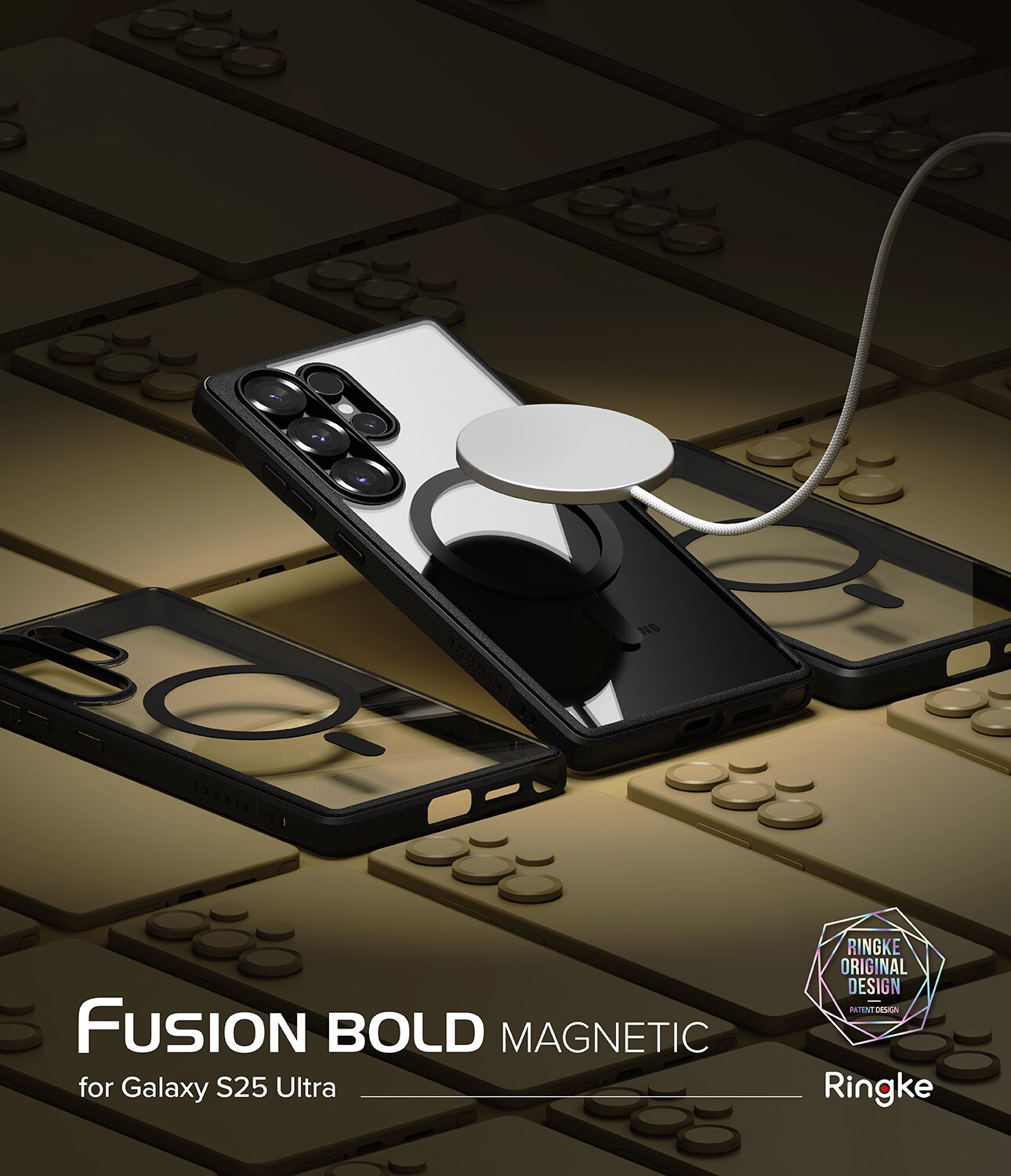 Coque Fusion Bold Magnetic MagSafe Samsung Galaxy S25 Ultra, Black
