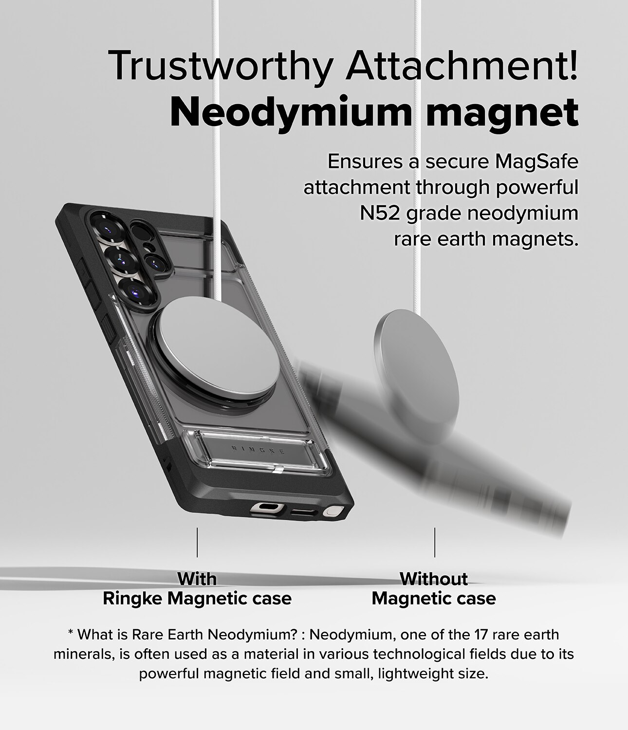 Coque UX Magnetic Samsung Galaxy S25 Ultra, Smoke Black