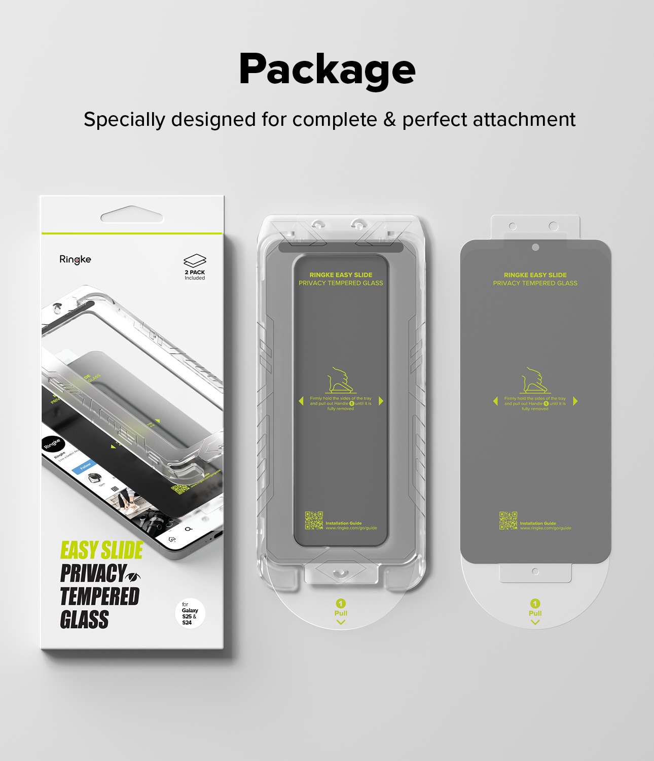 Easy Slide Privacy Glass (2 pièces) Samsung Galaxy S25