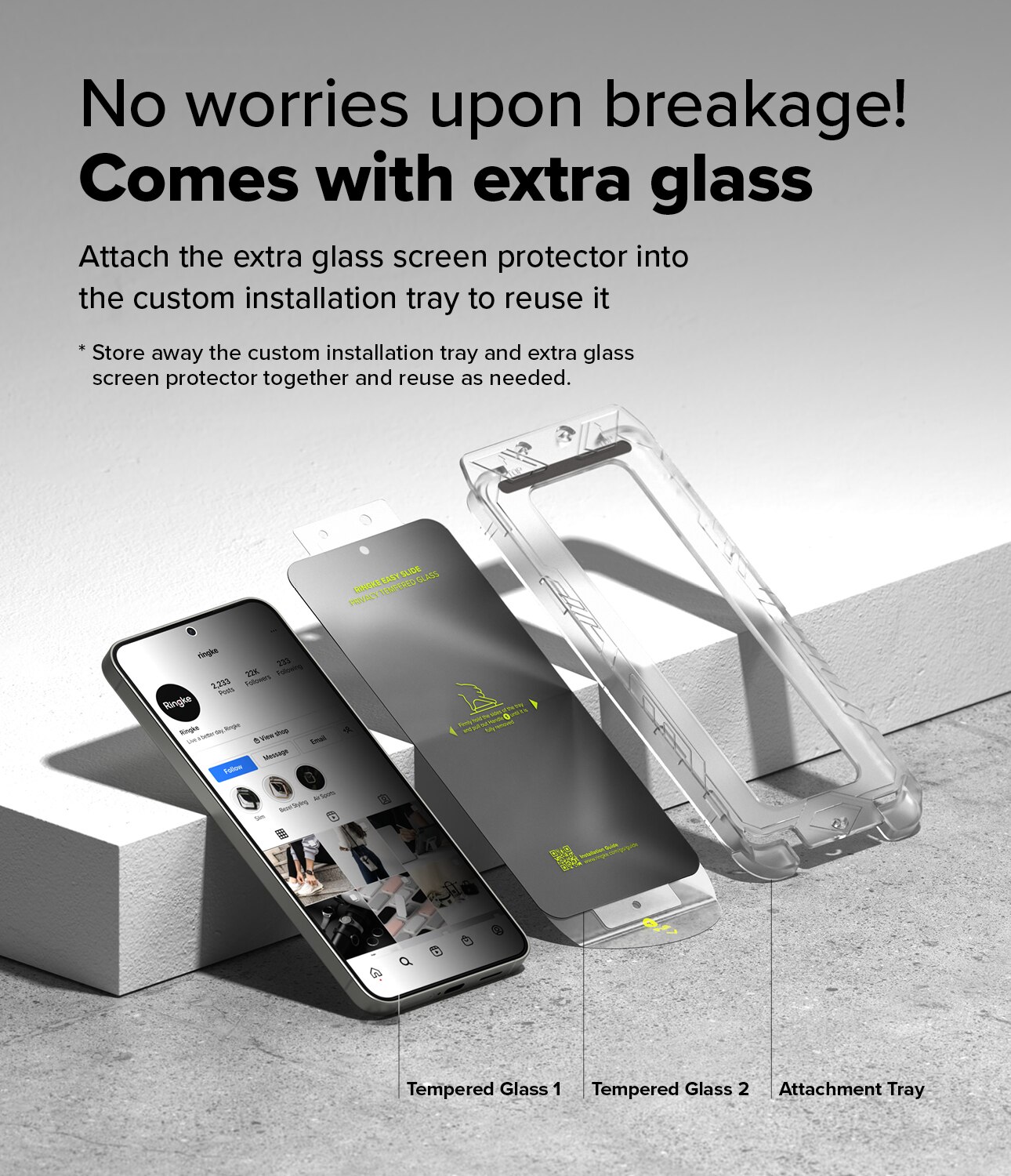 Easy Slide Privacy Glass (2 pièces) Samsung Galaxy S25