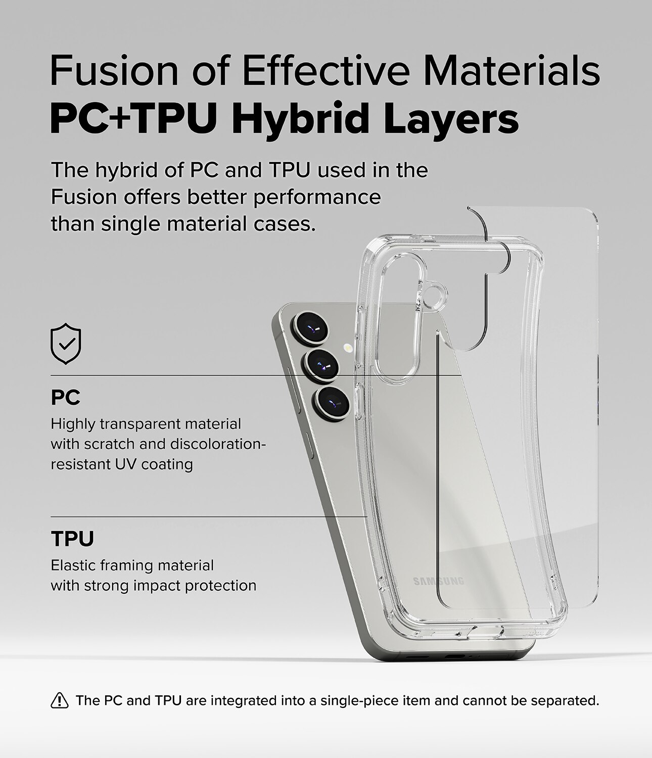 Coque Fusion Samsung Galaxy S25, Clear