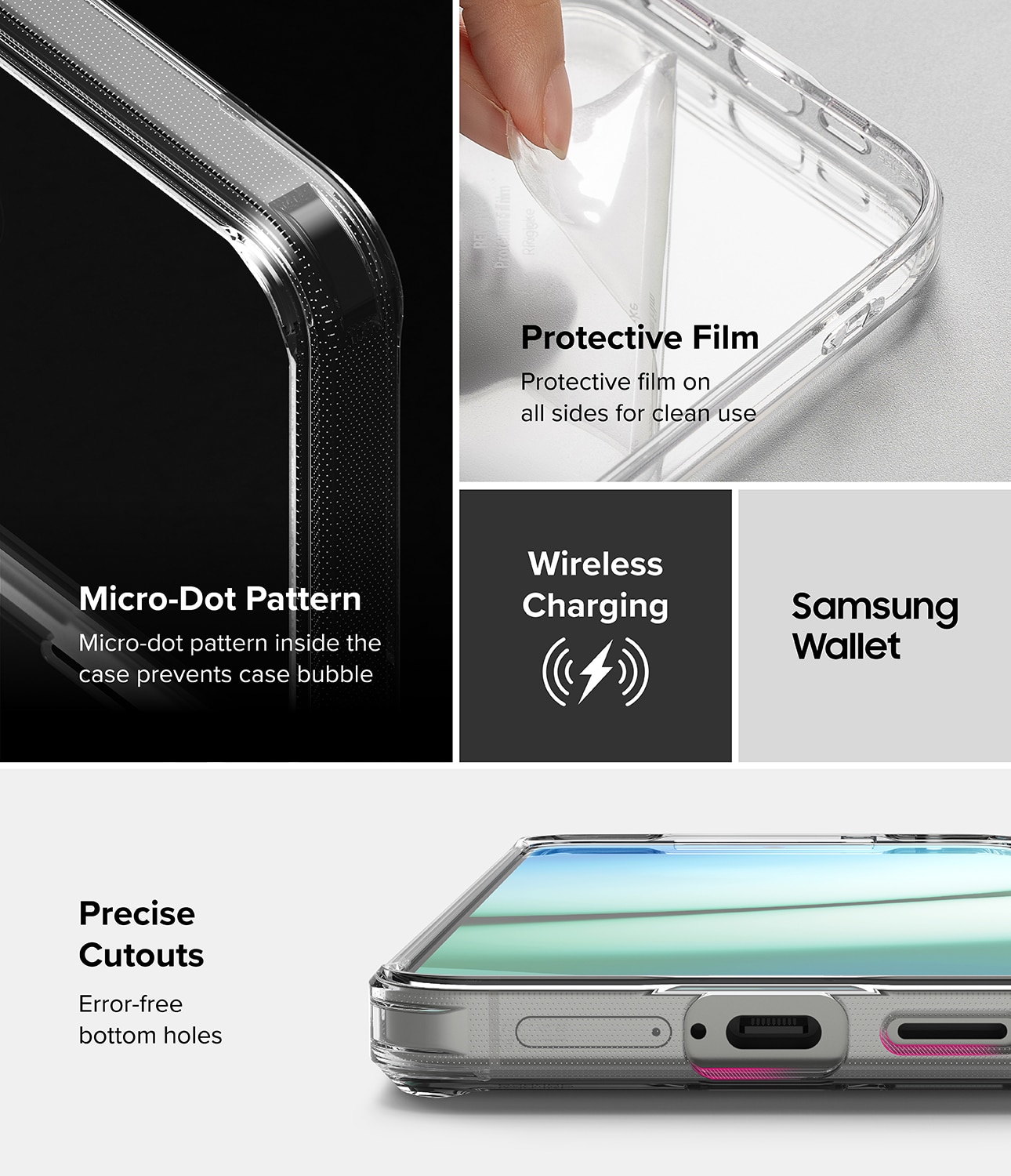 Coque Fusion Card Samsung Galaxy S25, transparent