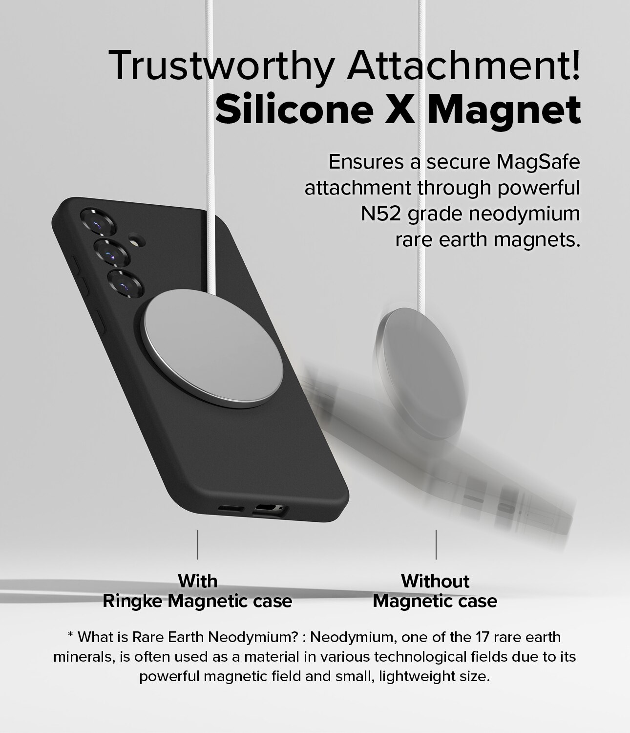 Silicone Magnetic Coque Samsung Galaxy S25 Black
