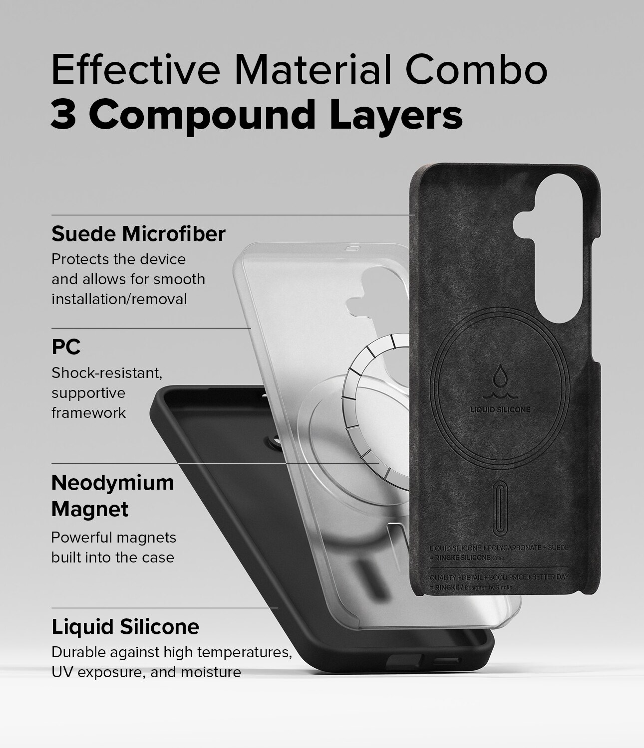Silicone Magnetic Coque Samsung Galaxy S25 Black