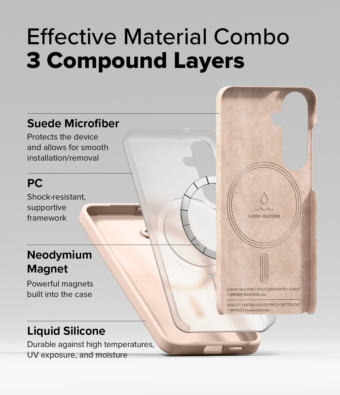 Silicone Magnetic Coque Samsung Galaxy S25 Pink Sand