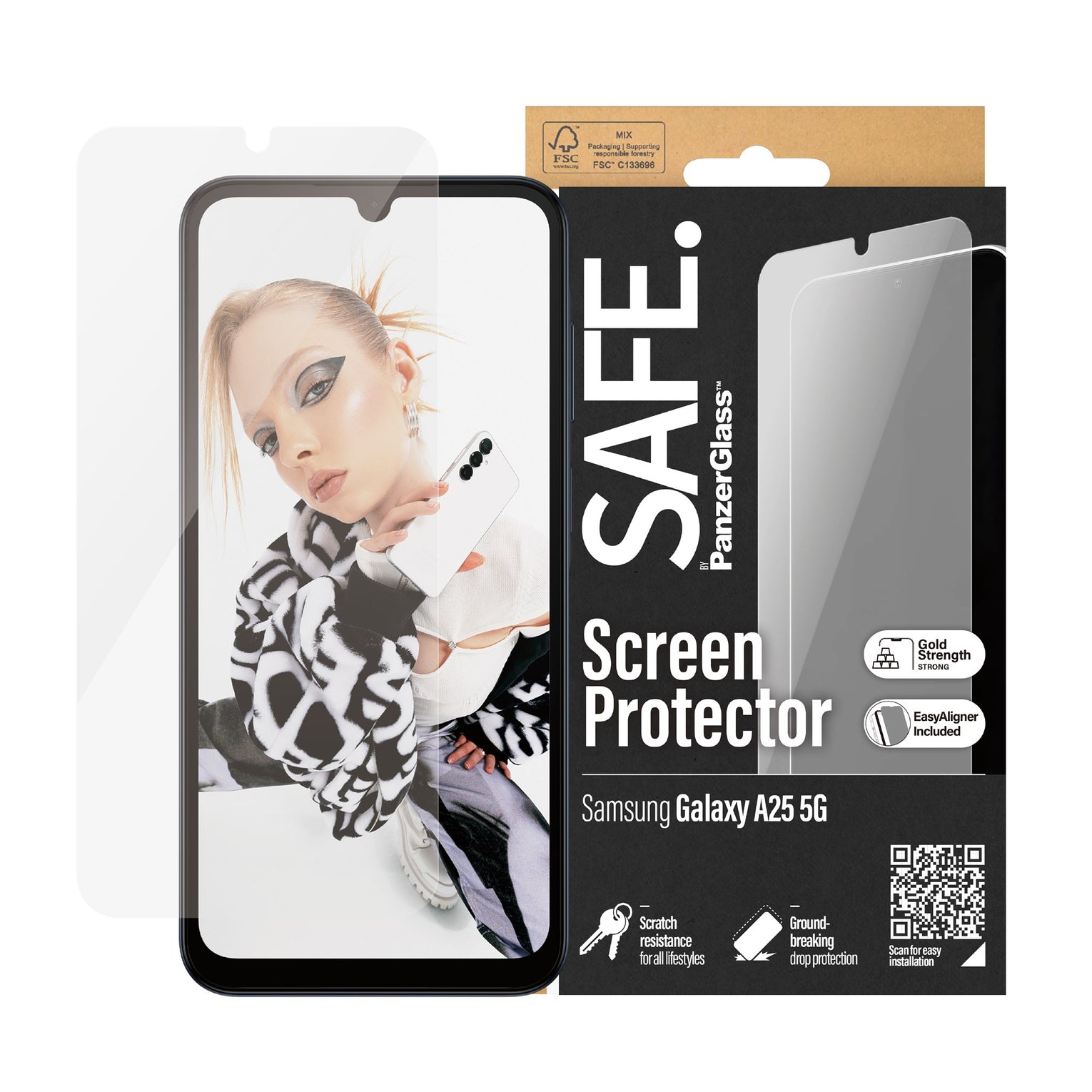 Samsung Galaxy A25 Screen Protector Ultra Wide Fit (with EasyAligner)