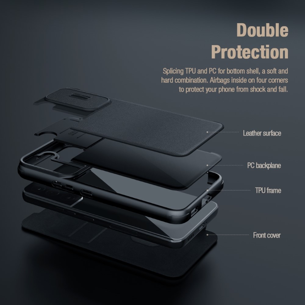 Etui Qin Pro CamShield Samsung Galaxy S23 Black