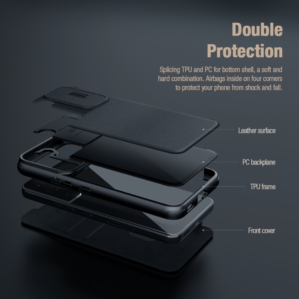 Etui Qin Pro CamShield Samsung Galaxy S23 Black