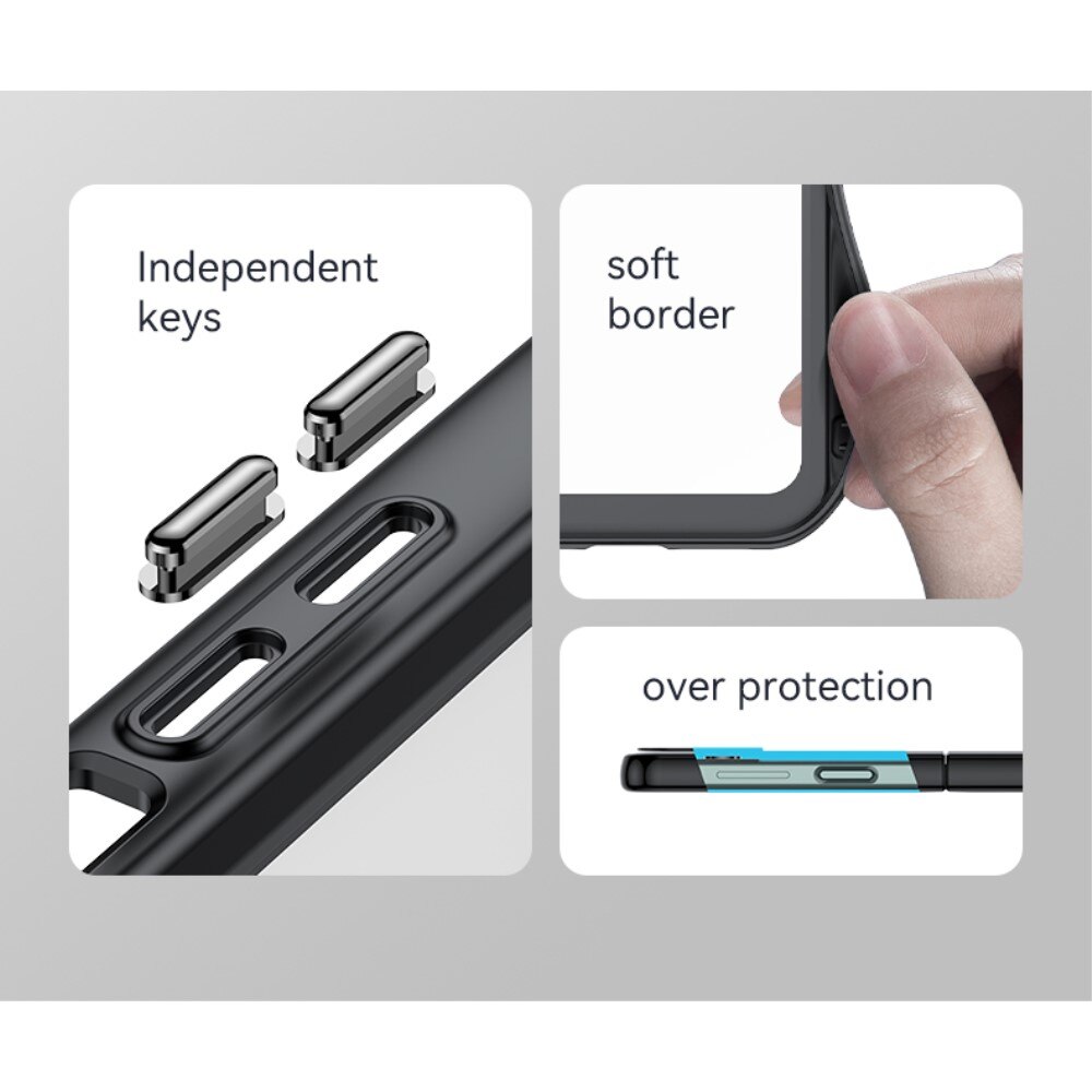 Coque hybride pour Samsung , Noir