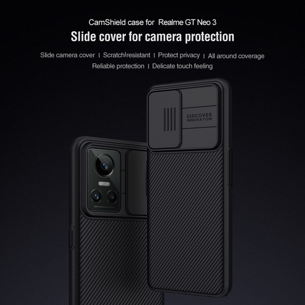 Coque CamShield Realme GT Neo 3, Noir