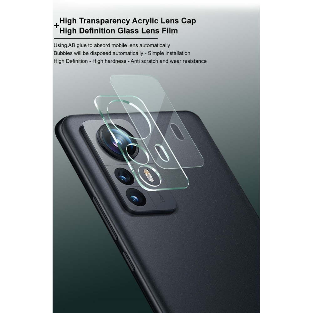 Protecteur de lentille en verre trempé 0,2 mm Xiaomi 12 Pro, Transparent