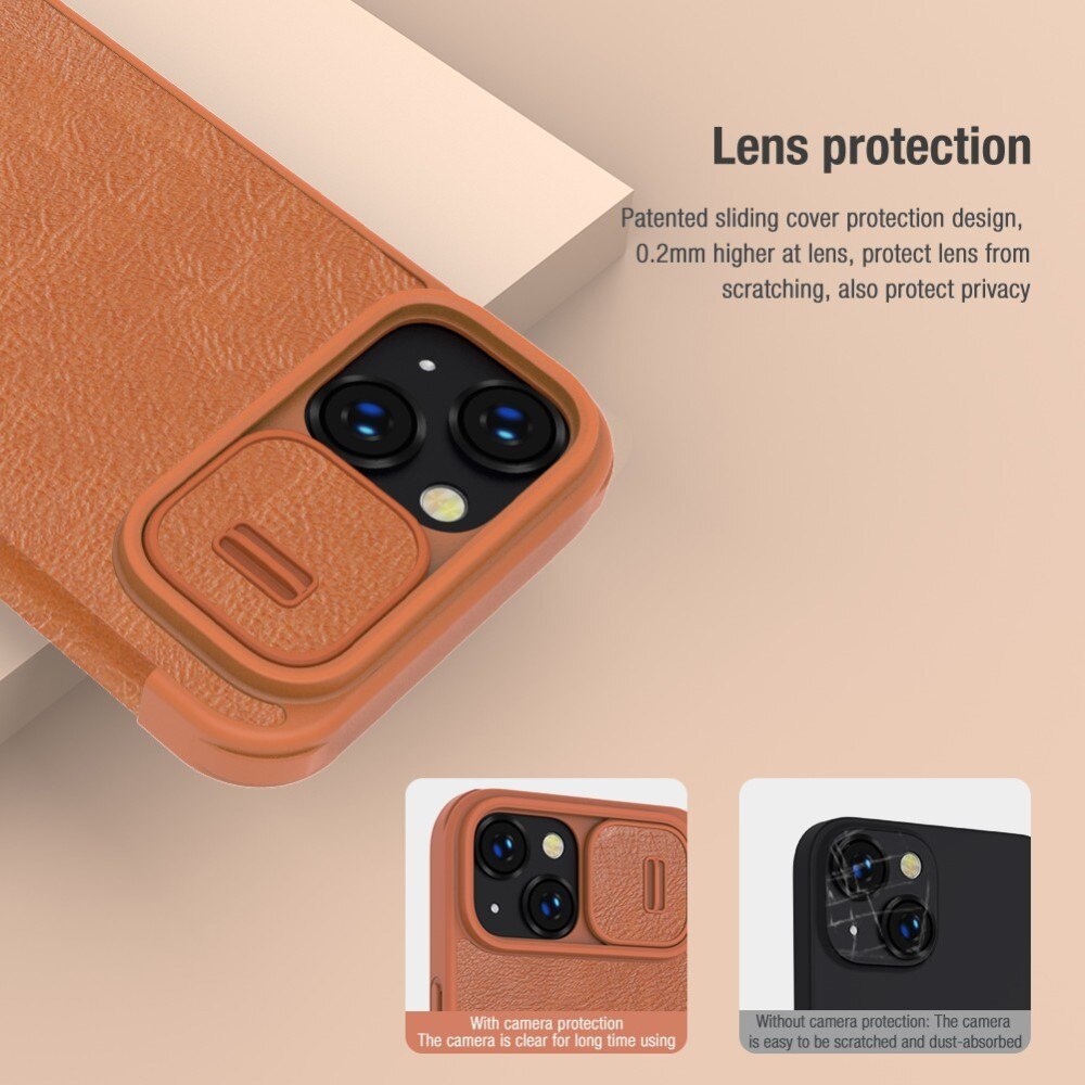 Etui Qin Pro CamShield iPhone 14 Brown