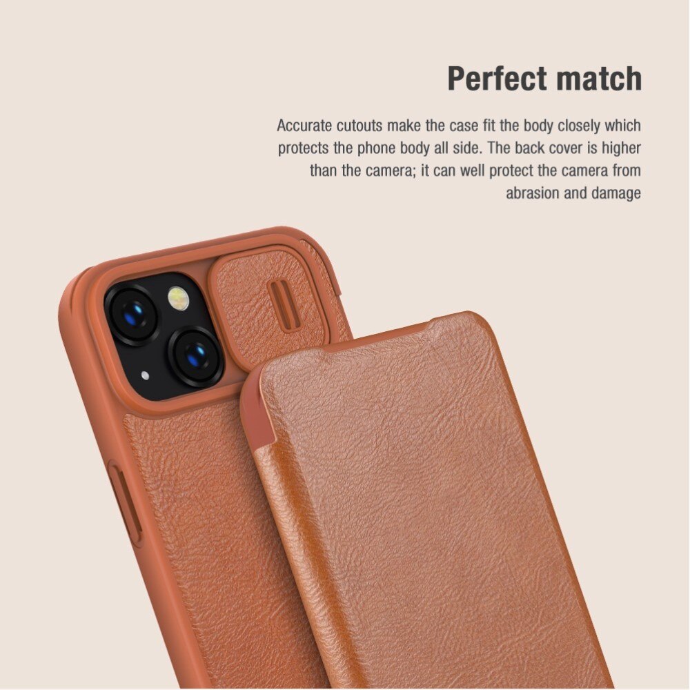 Etui Qin Pro CamShield iPhone 14 Brown