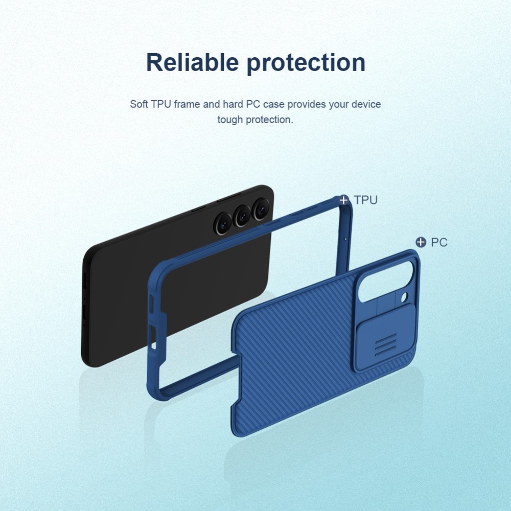 Coque CamShield Samsung Galaxy S23 Plus, bleu