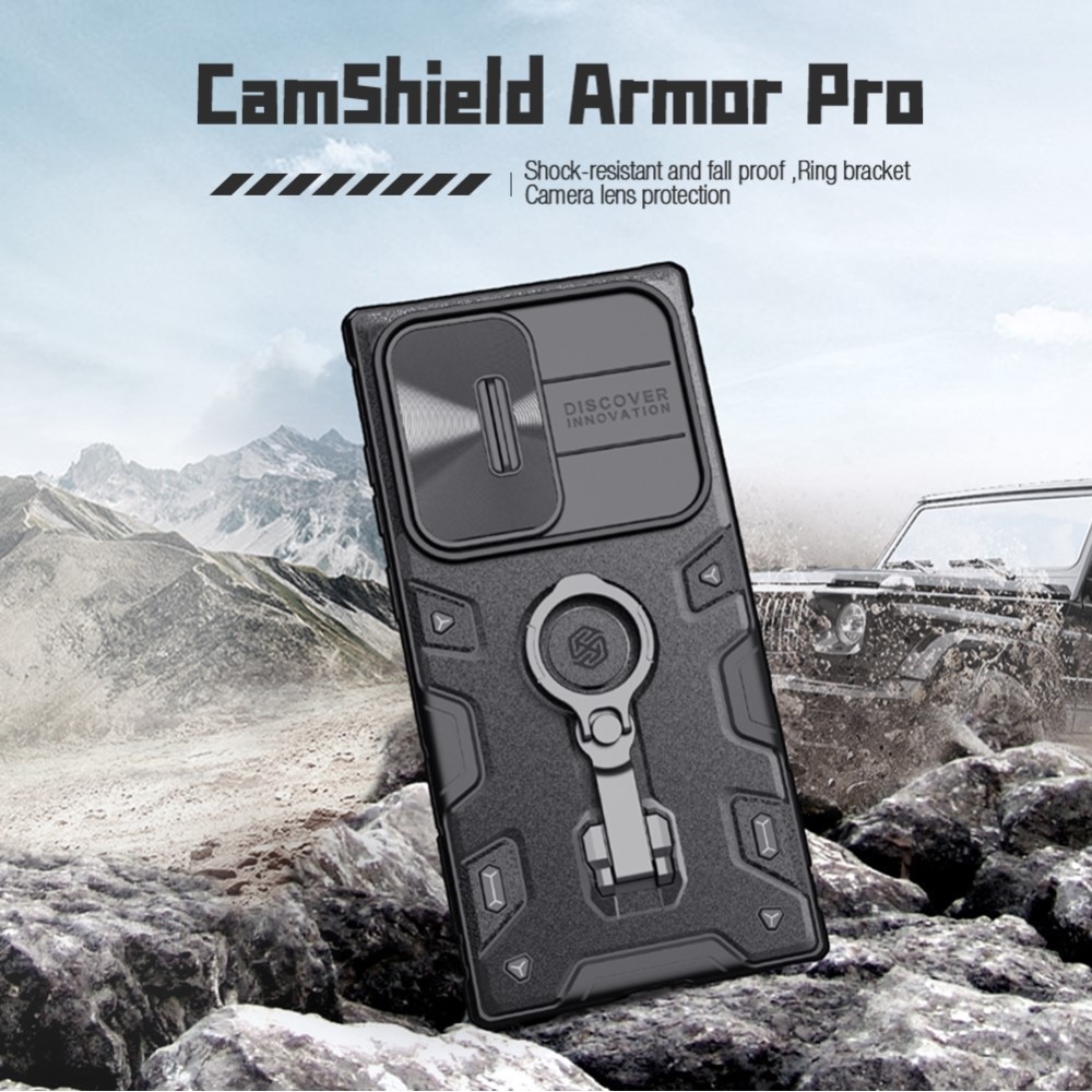 Coque CamShield Armor Samsung Galaxy S23 Ultra, noir