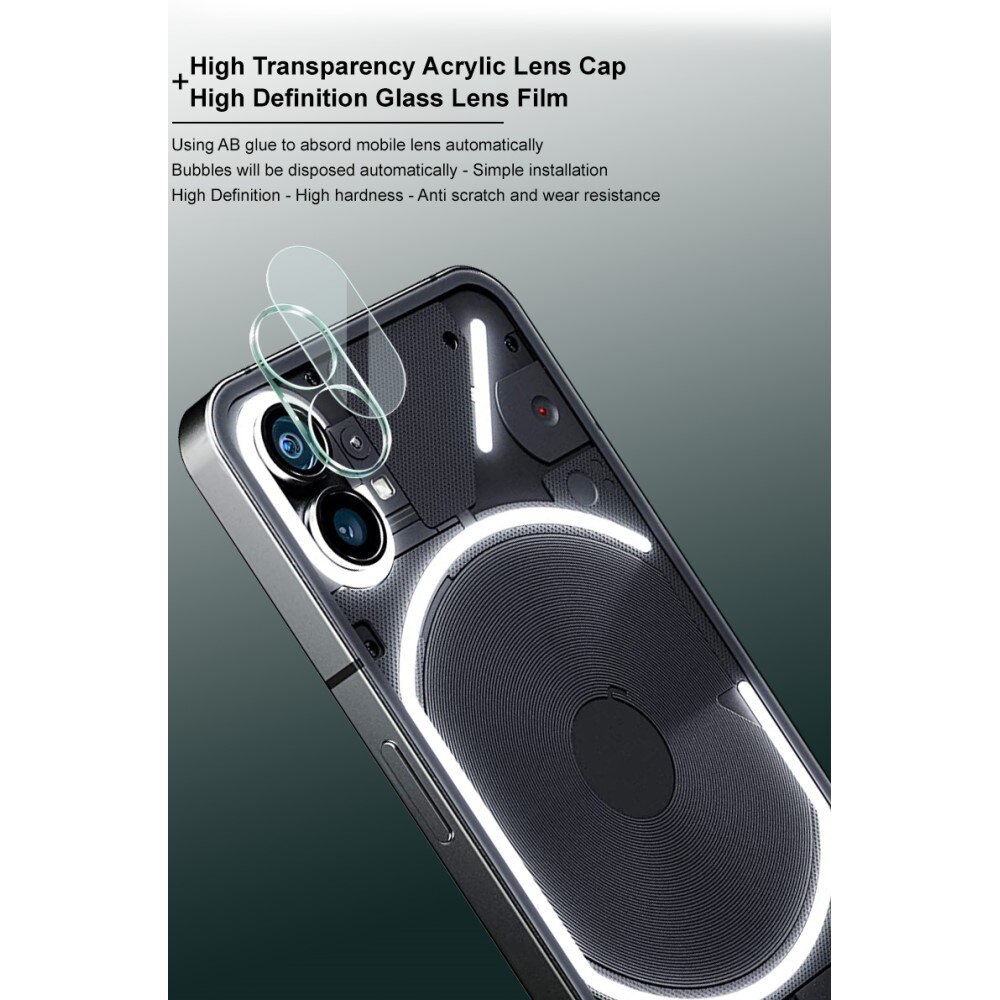 Protecteur de lentille en verre trempé 0,2 mm Nothing Phone 1, Transparent