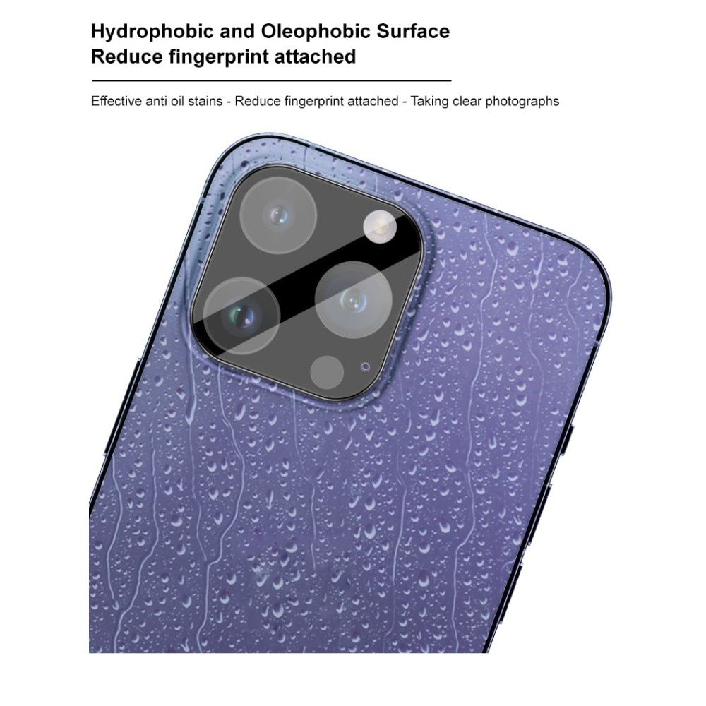 Protecteur de lentille en verre trempé 0,2 mm iPhone 15 Pro Max, Noir