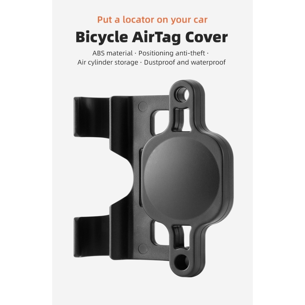 Support Vélo avec porte-pompe AirTag Noir