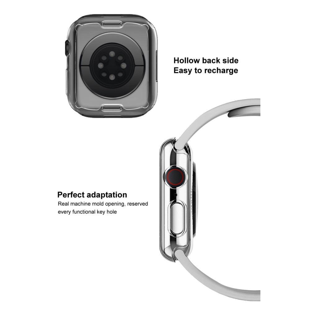 Coque TPU Case Apple Watch 45mm Series 7, Crystal Clear