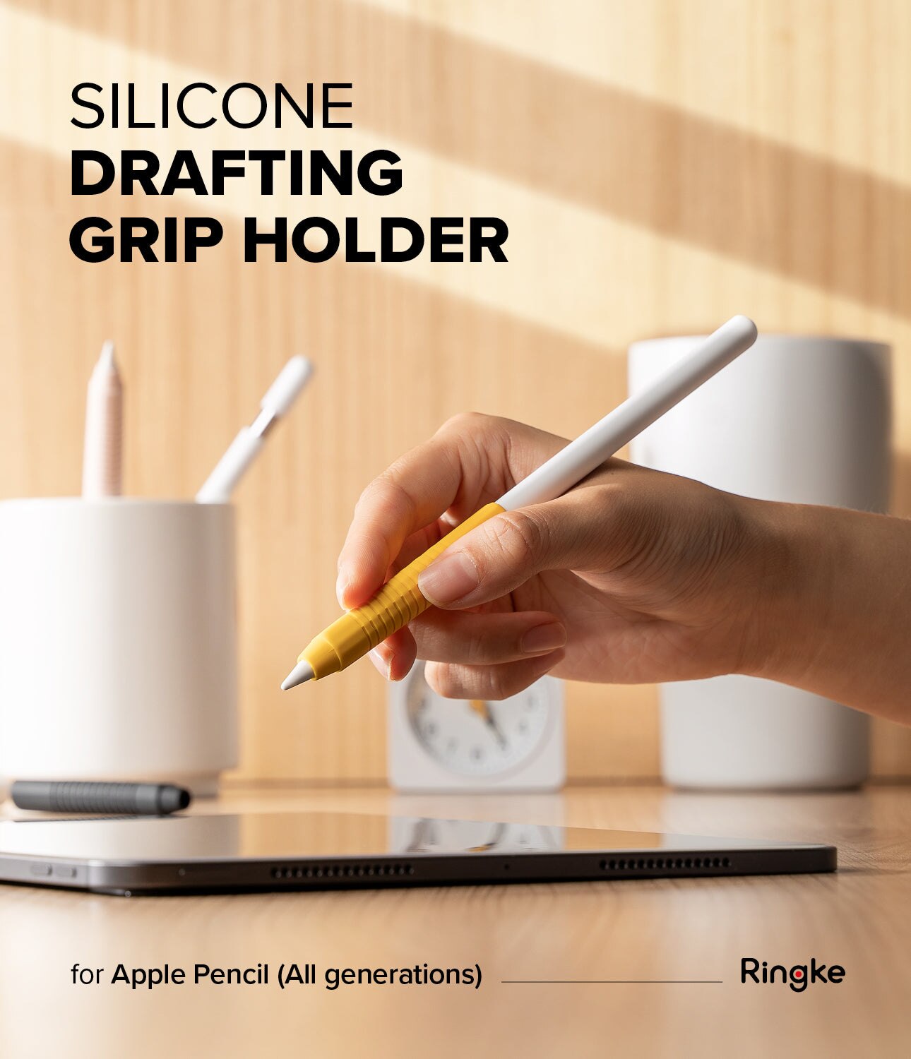 Silicone Grip Holder Apple Pencil, blanc