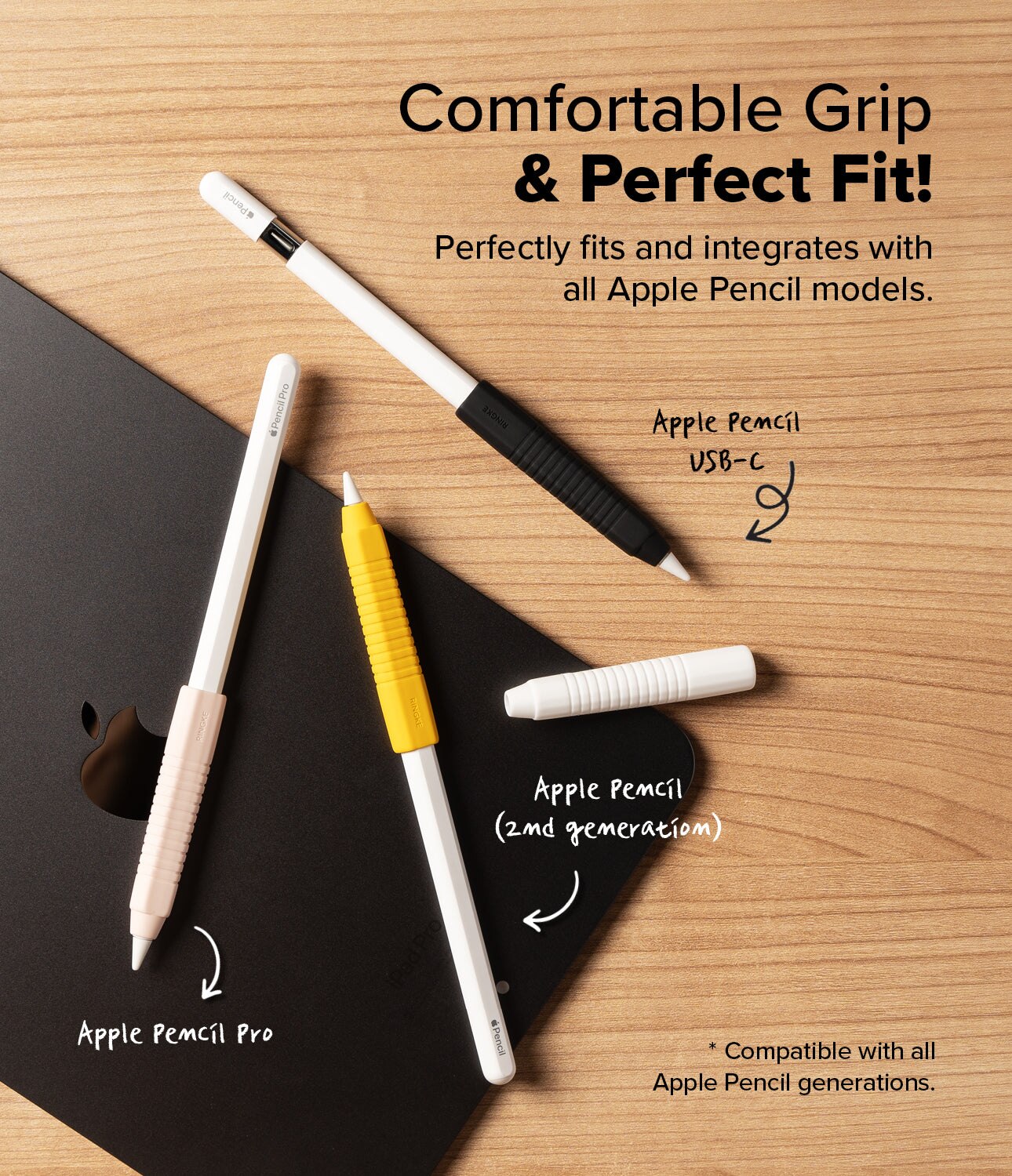 Silicone Grip Holder Apple Pencil, blanc
