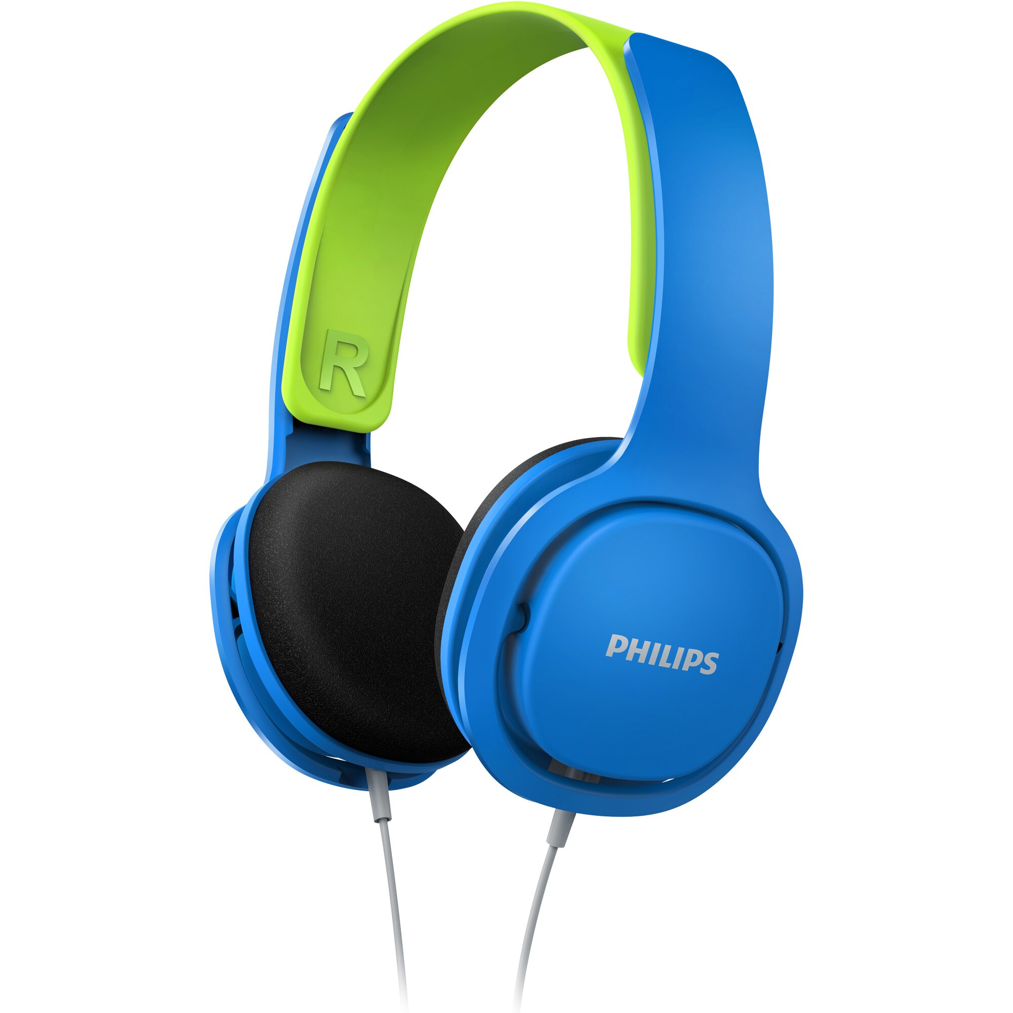 SHK2000 Casque On-Ear pour enfants, bleu/vert