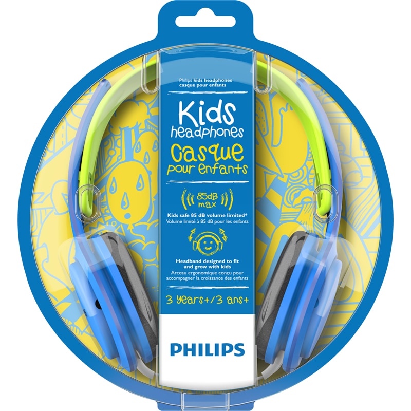 SHK2000 Casque On-Ear pour enfants, bleu/vert
