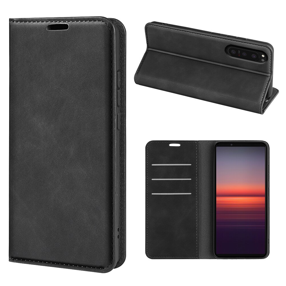 Coque portefeuille mince Sony Xperia 5 II, Noir