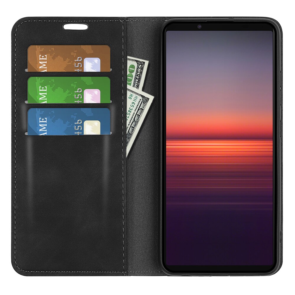 Coque portefeuille mince Sony Xperia 5 II, Noir
